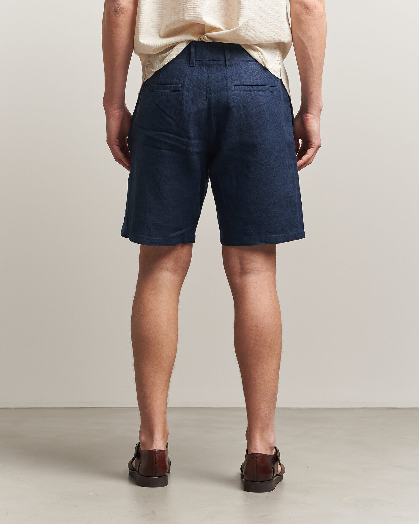Heren | Korte broek | NN07 | Aden Linen Shorts Navy Blue