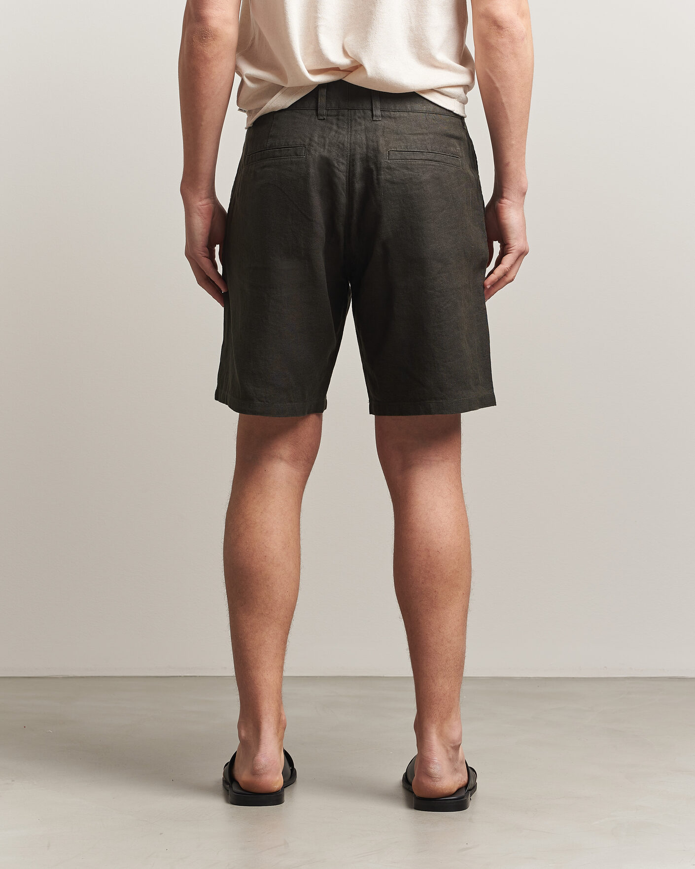 Heren | Korte broek | NN07 | Aden Linen Shorts Dark Army