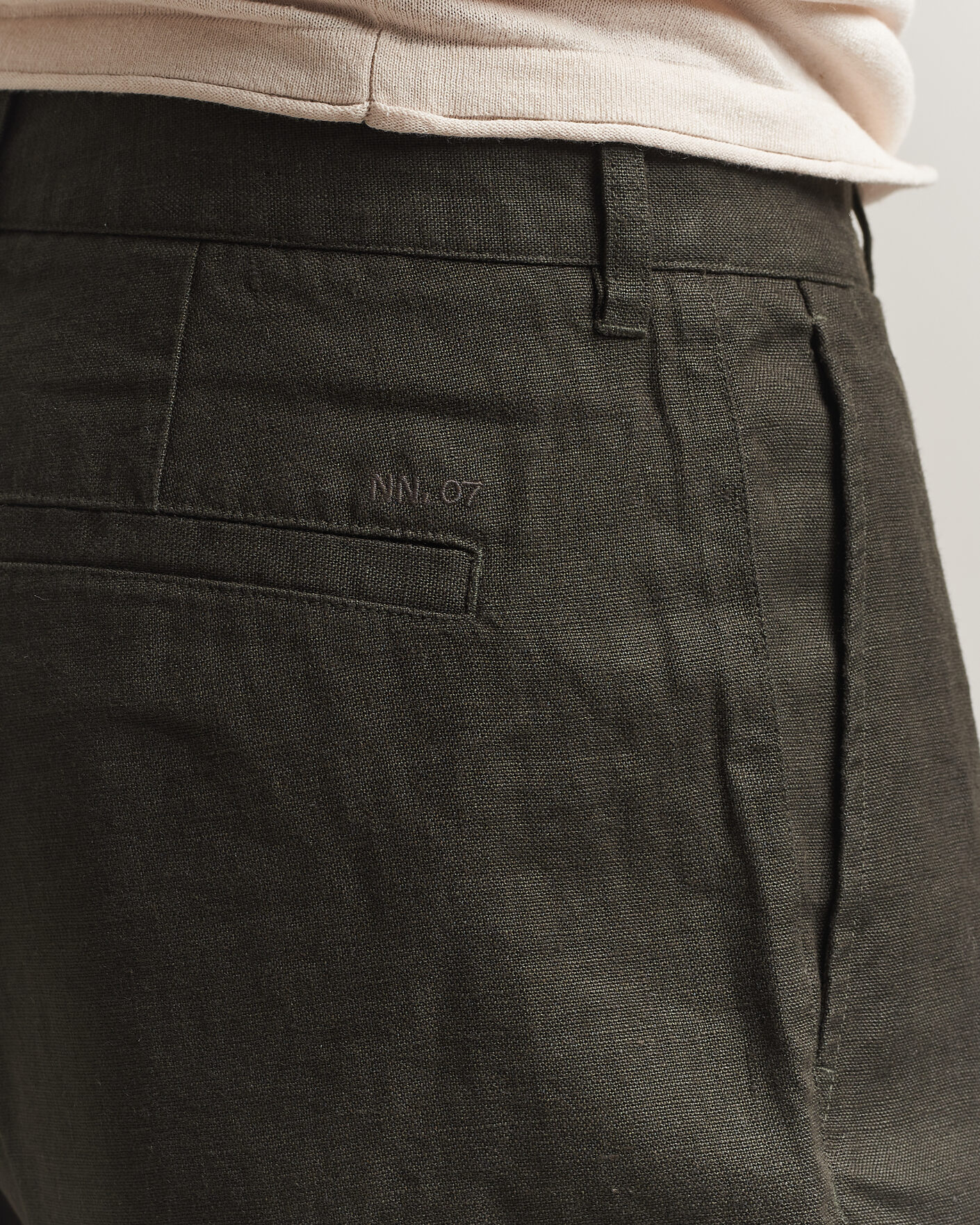 Heren | Korte broek | NN07 | Aden Linen Shorts Dark Army