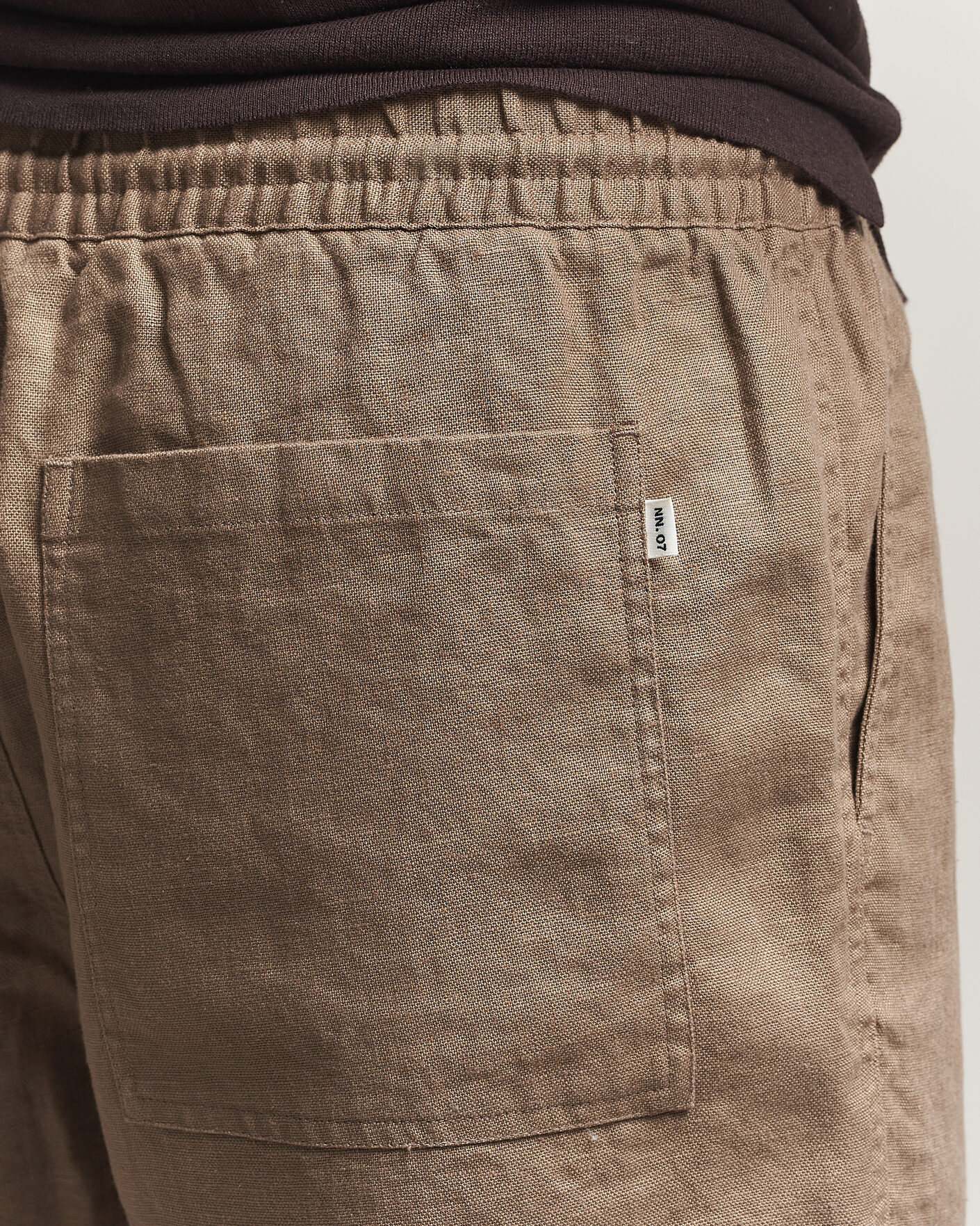Heren | Korte broek | NN07 | Gregor Linen Drawstring Shorts Clay Mirage