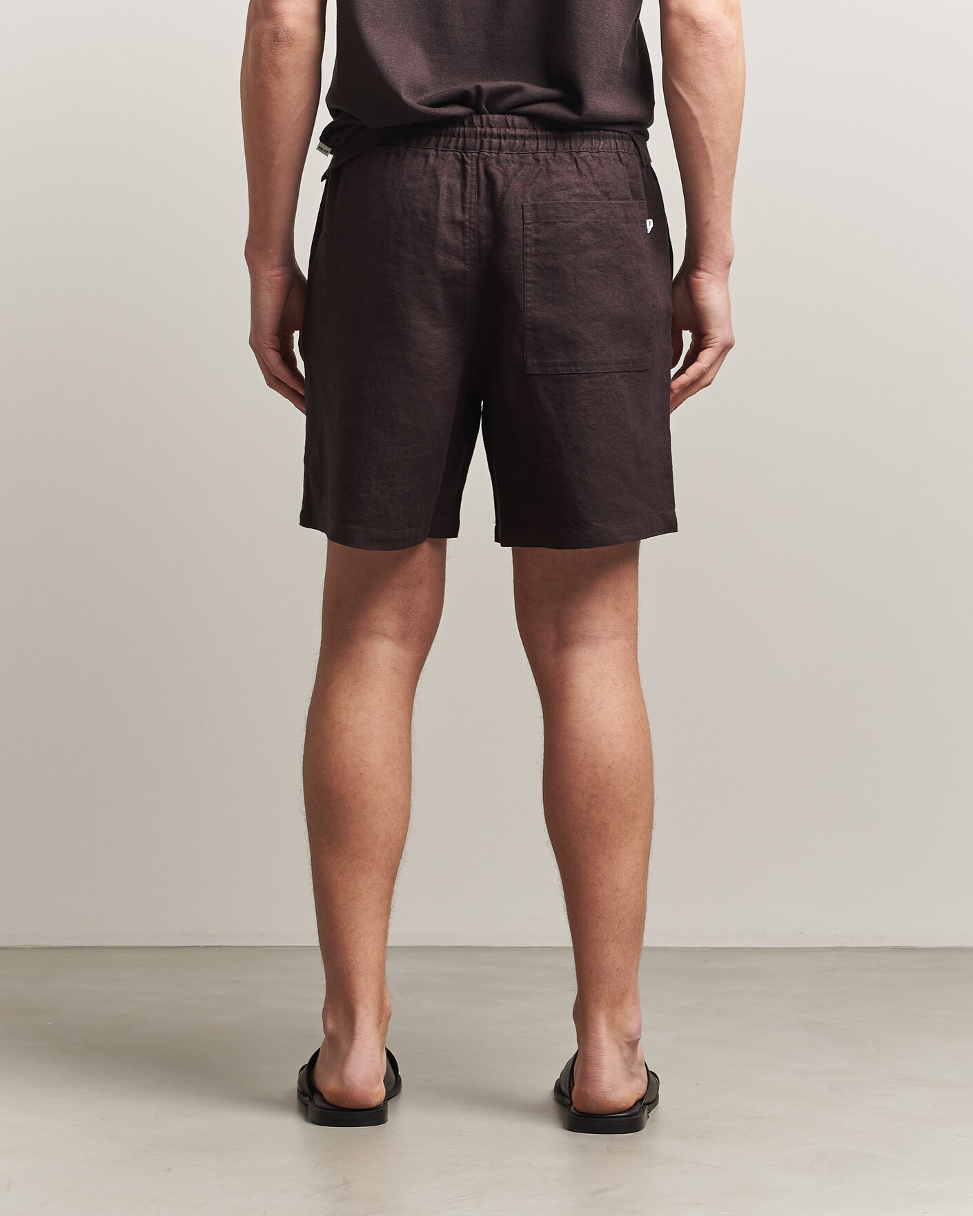 Heren | Korte broek | NN07 | Gregor Linen Drawstring Shorts Dusky Port