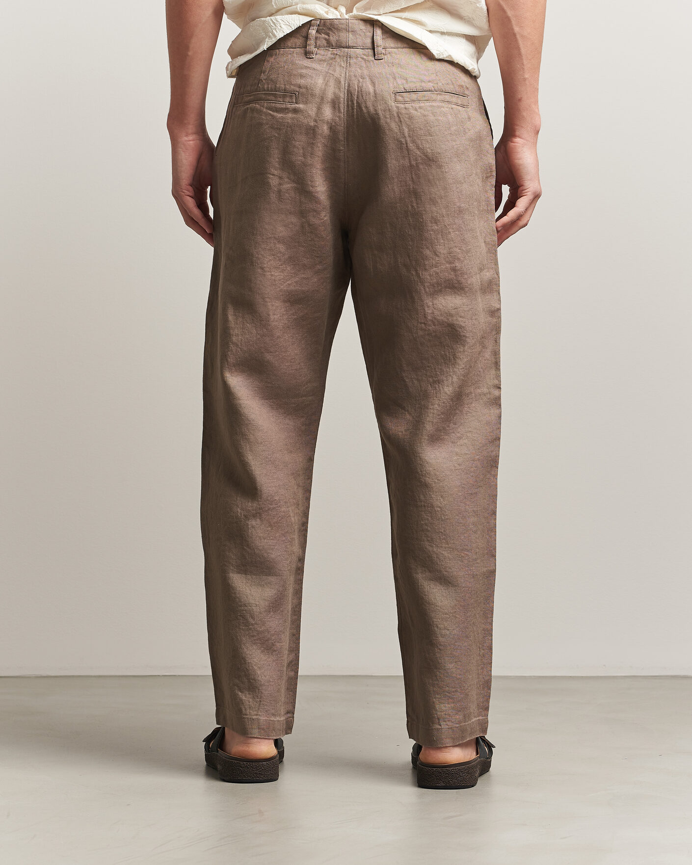 Heren | Broeken | NN07 | Aden Regular Fit Linen Trousers Clay Mirage