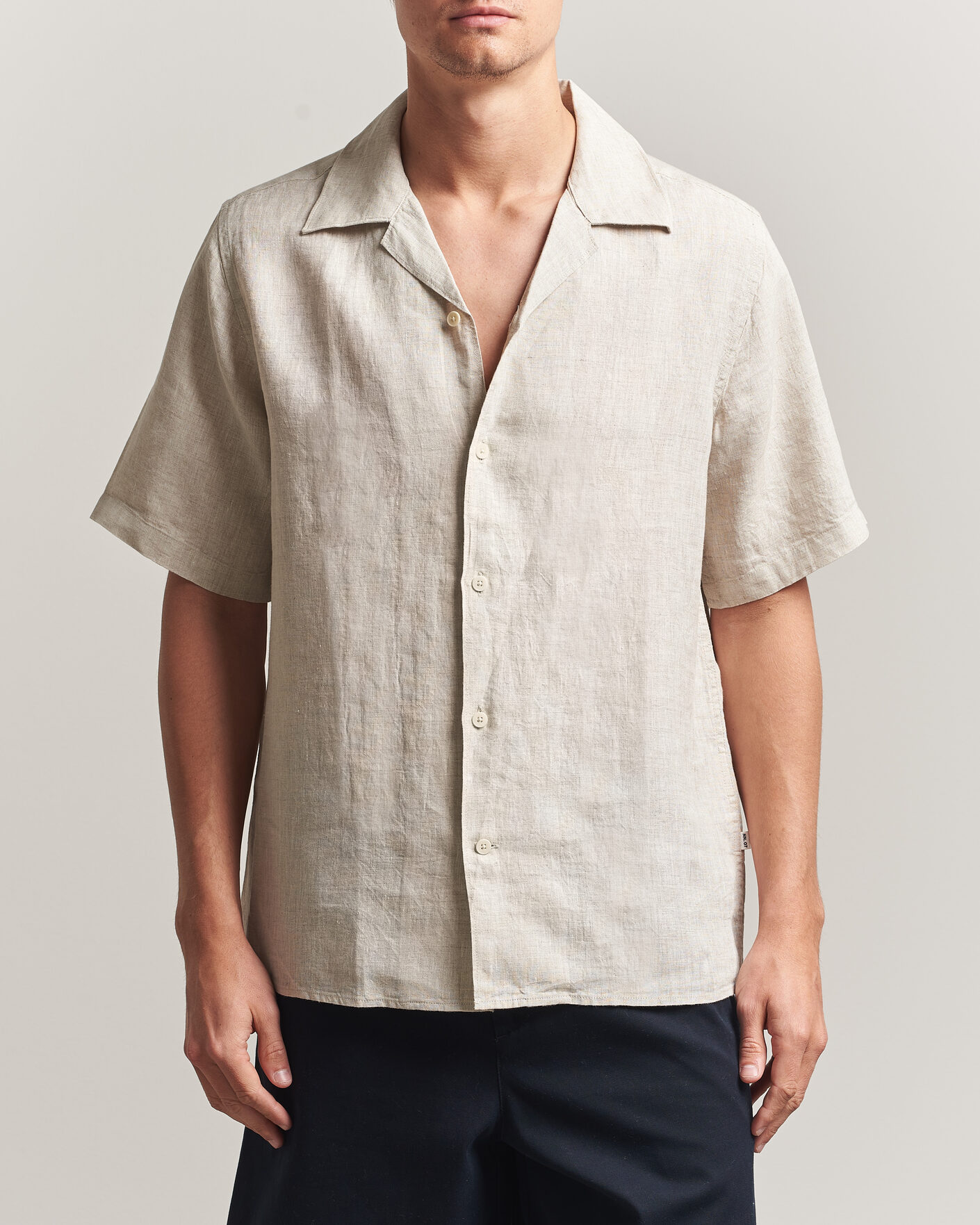 Heren | Overhemden | NN07 | Julio Linen Resort Shirt Oat