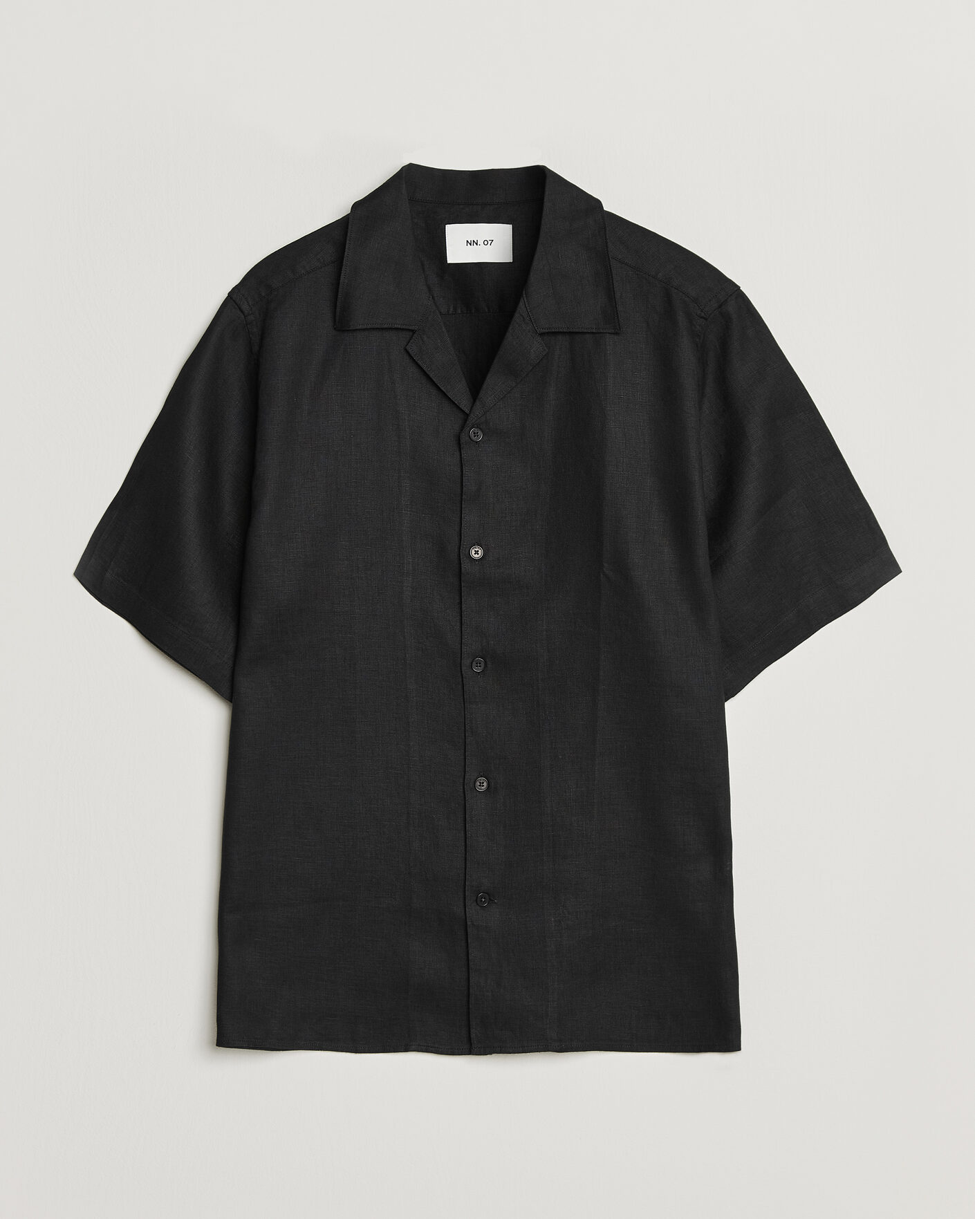 Heren | Overhemden | NN07 | Julio Linen Resort Shirt Black