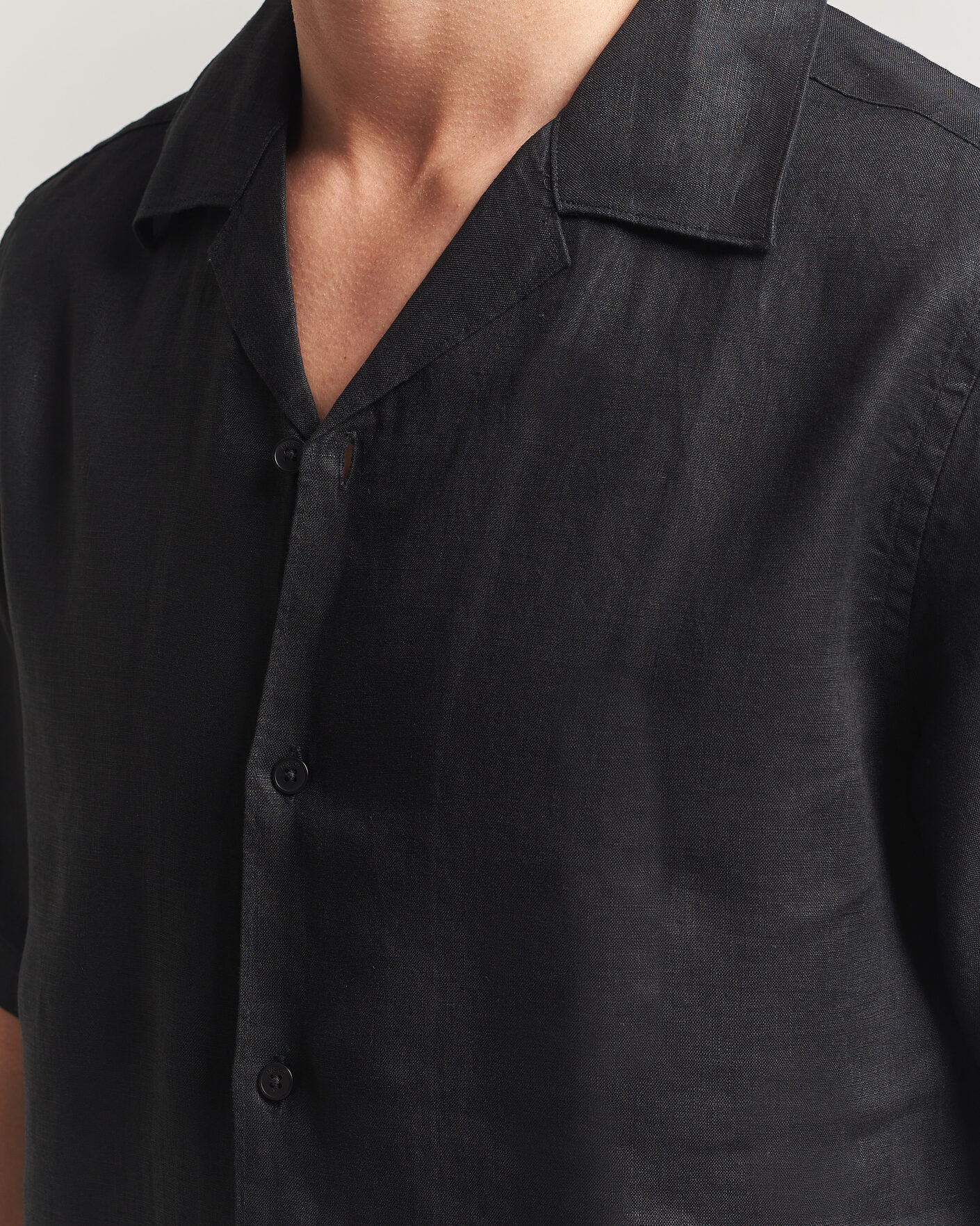 Heren | Overhemden | NN07 | Julio Linen Resort Shirt Black