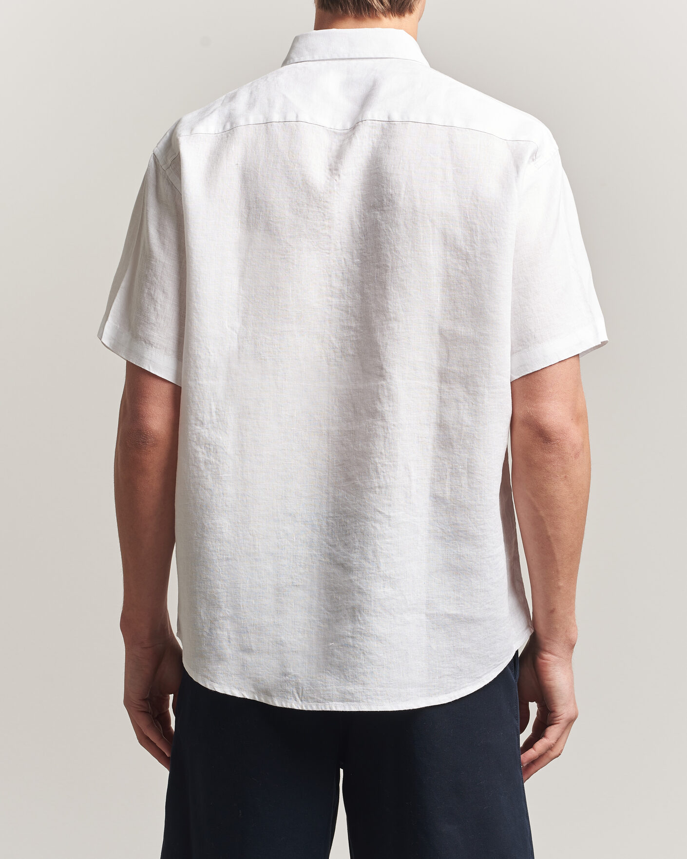 Heren | Overhemden | NN07 | Deon Linen Short Sleeve Shirt White