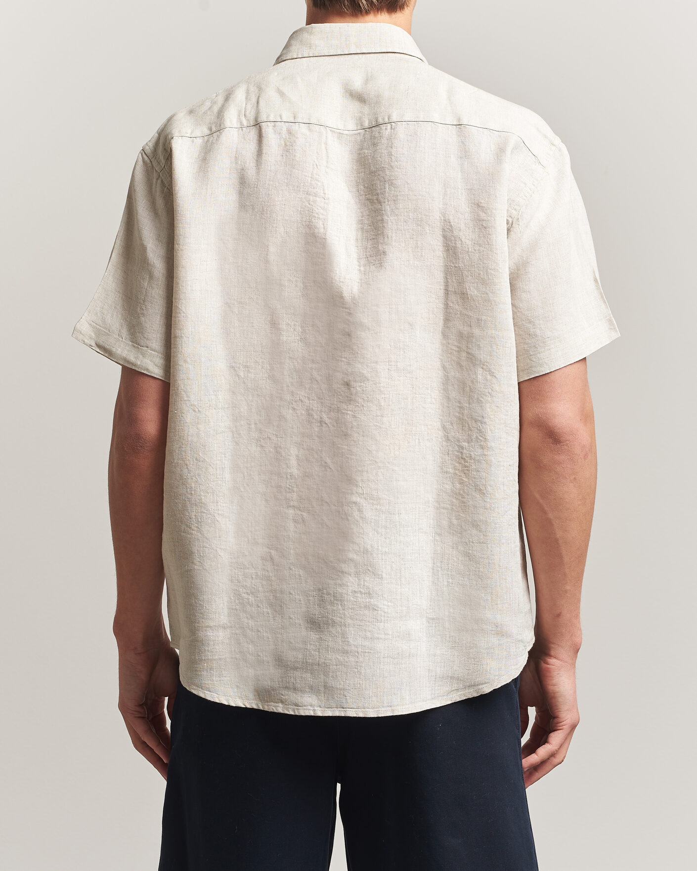 Heren | Overhemden | NN07 | Deon Linen Short Sleeve Shirt Oat