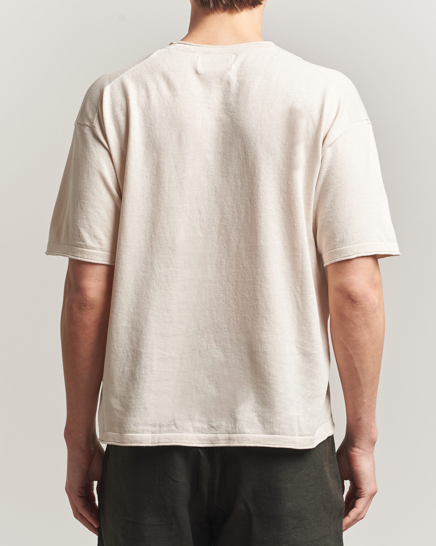 Heren | T-shirts | NN07 | Ryan Cotton/Linen T-Shirt Oat