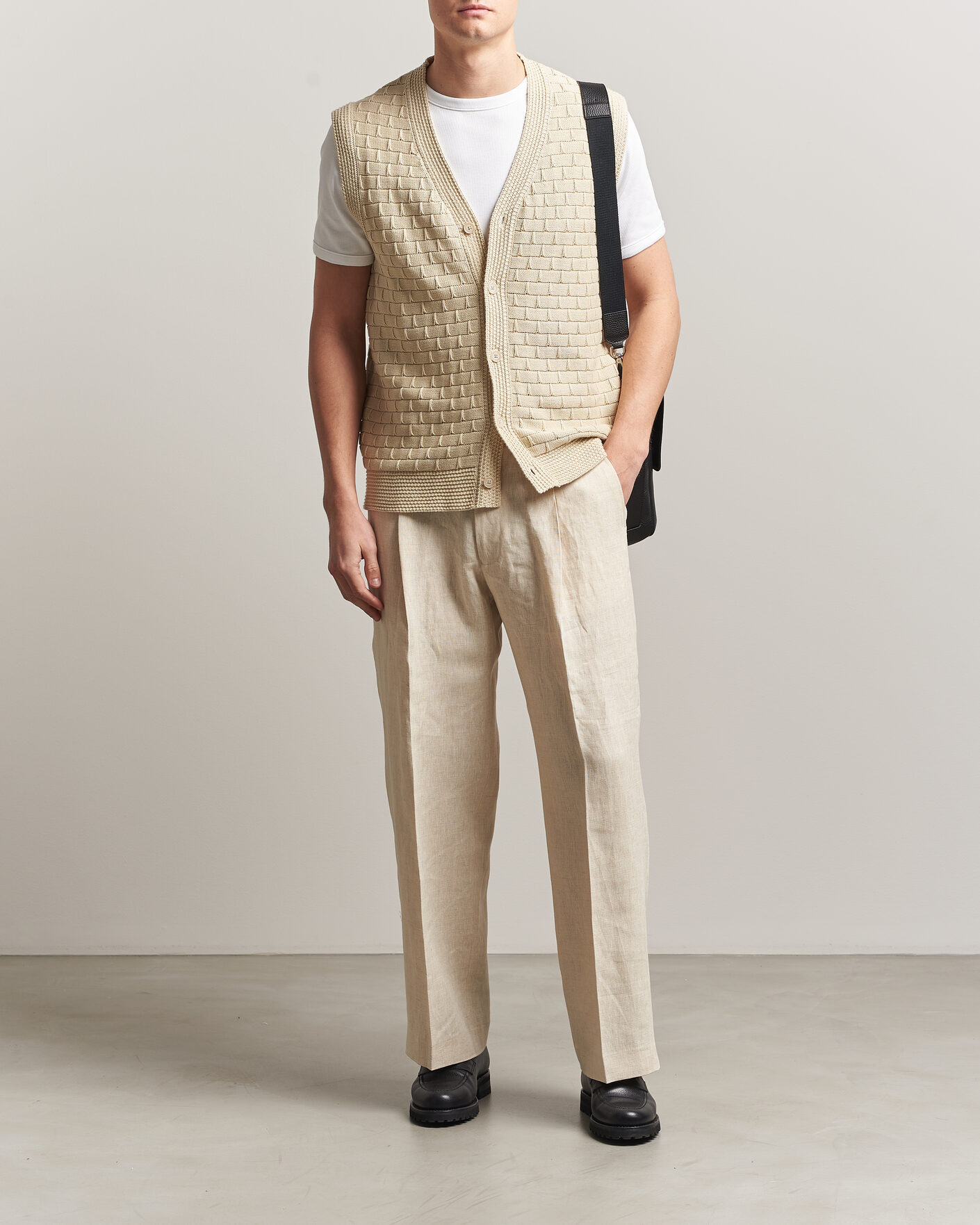 Heren | Broeken | NN07 | Kay Relaxed Fit Linen Trousers Oat