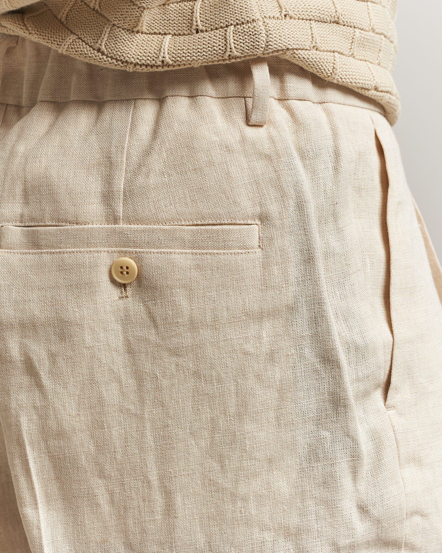 Heren | Broeken | NN07 | Kay Relaxed Fit Linen Trousers Oat