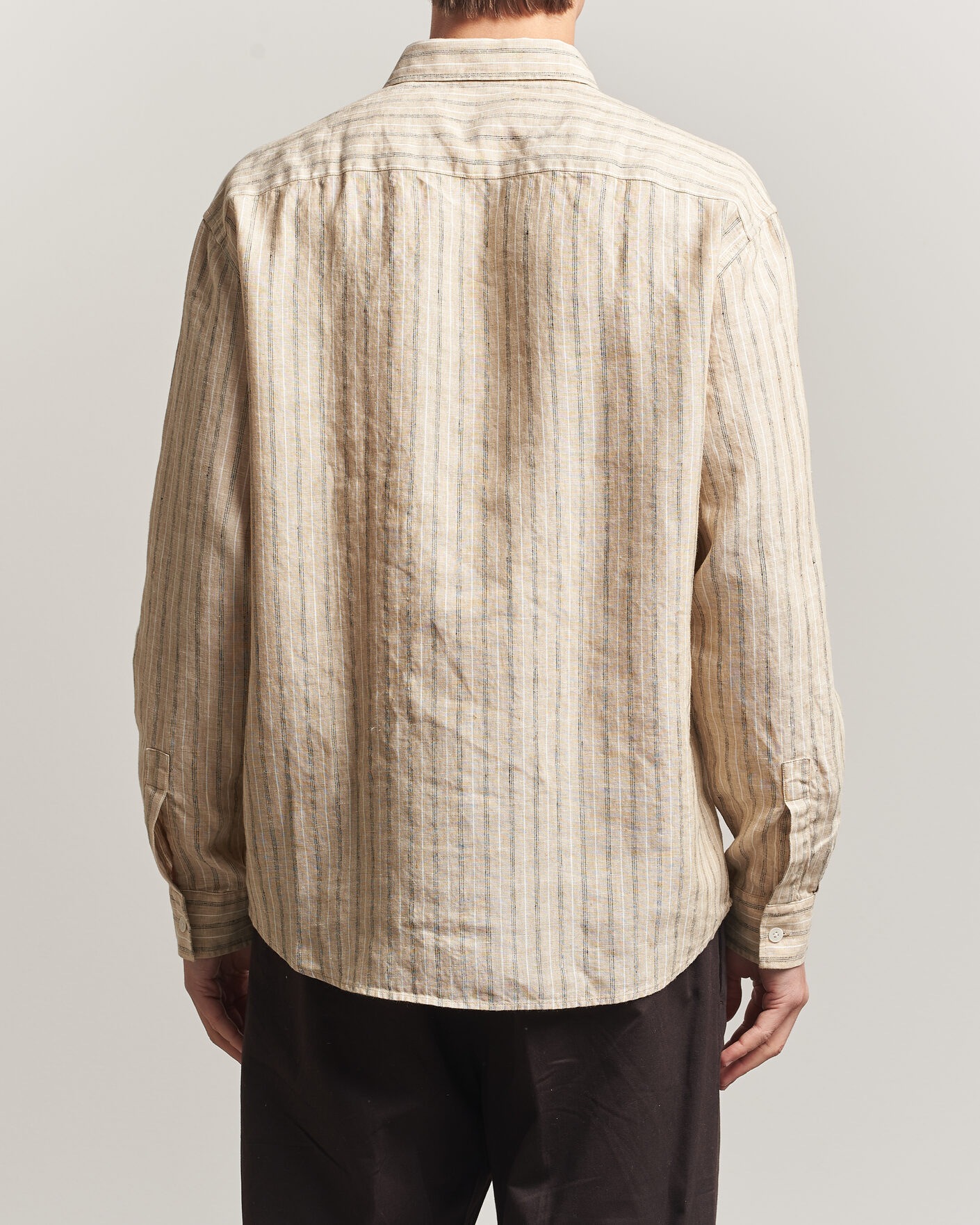 Heren | Overhemden | NN07 | Deon Linen Shirt Black Stripe