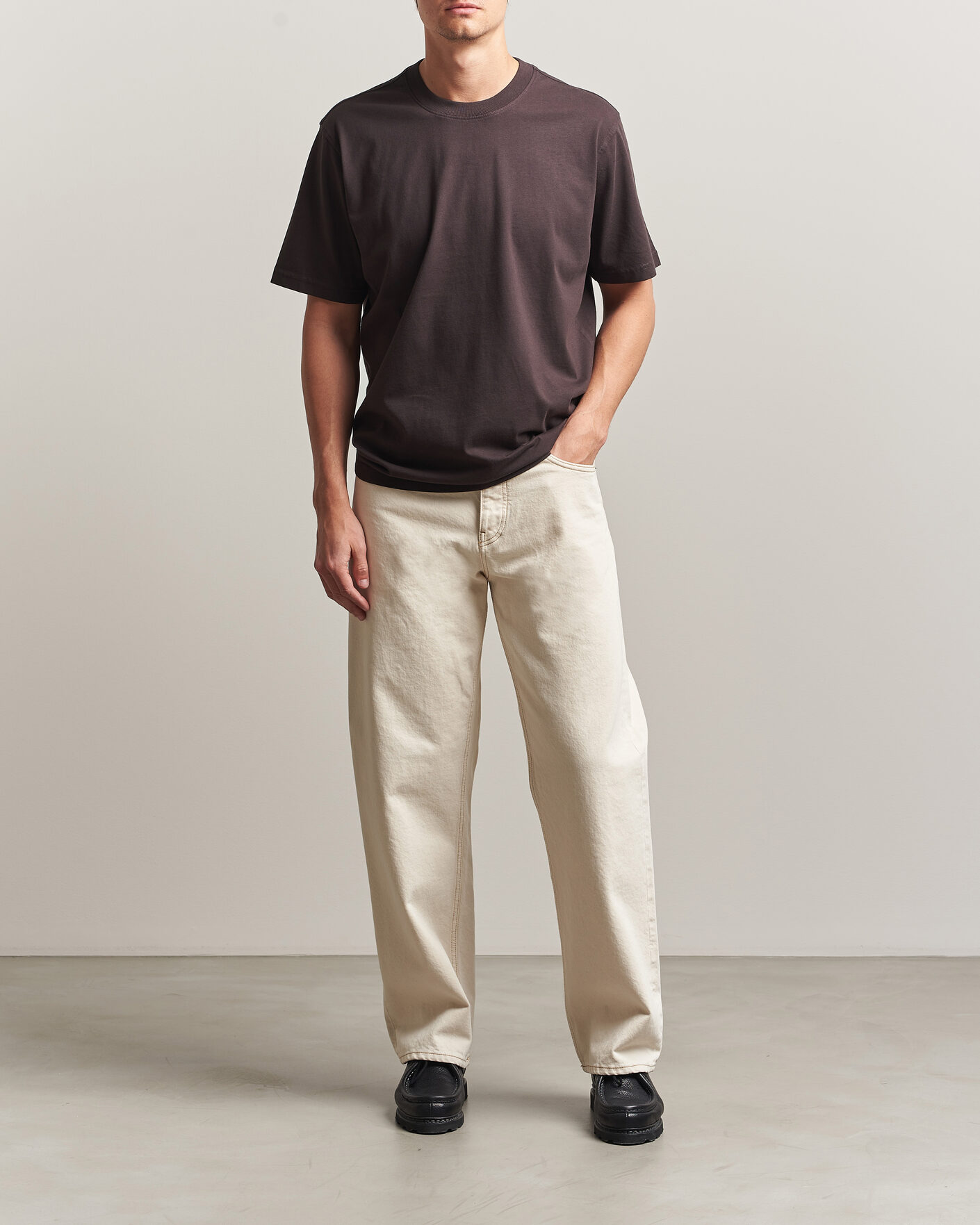 Heren | T-shirts | NN07 | Adam Crew Neck T-Shirt Dusky Port