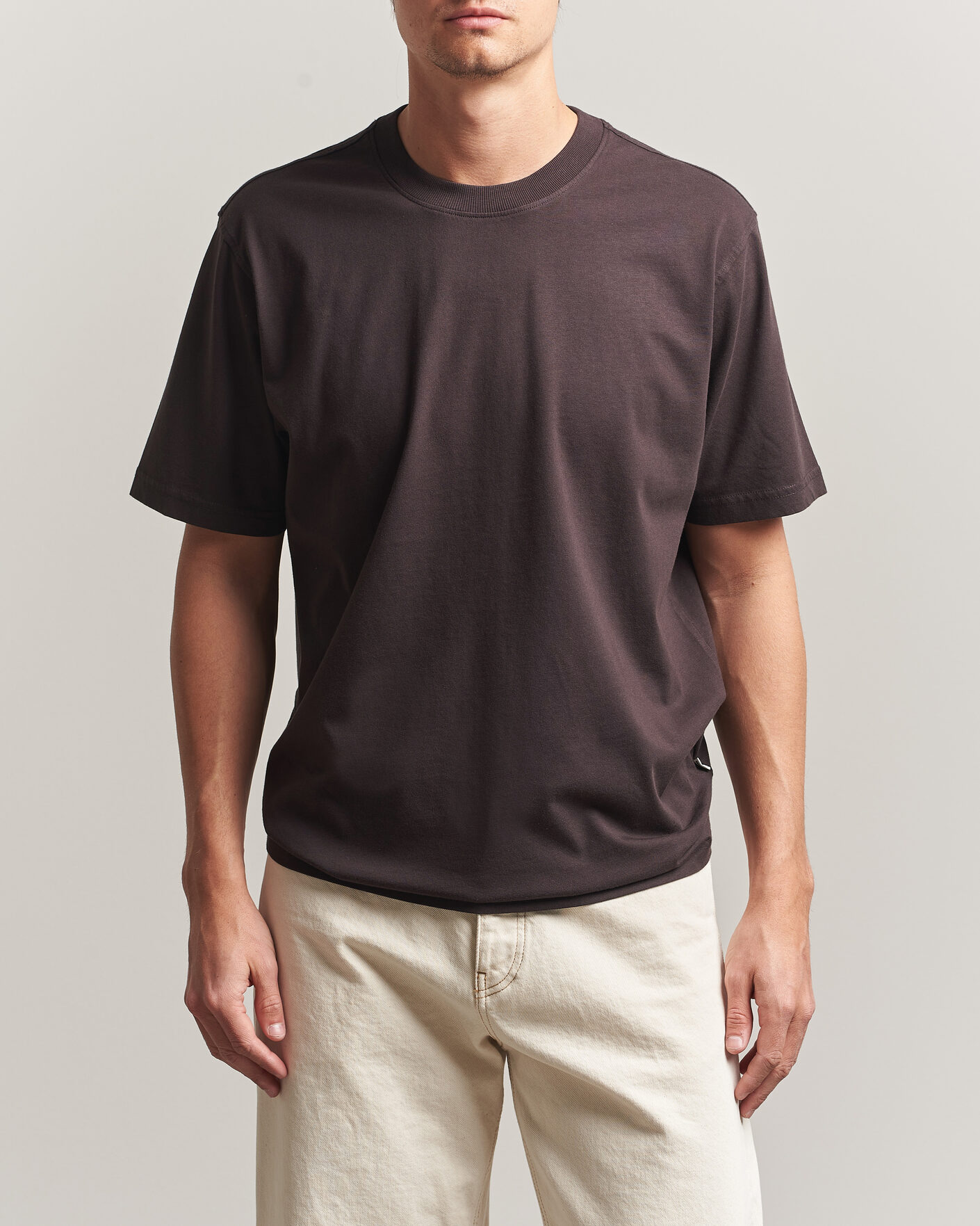 Heren | T-shirts | NN07 | Adam Crew Neck T-Shirt Dusky Port