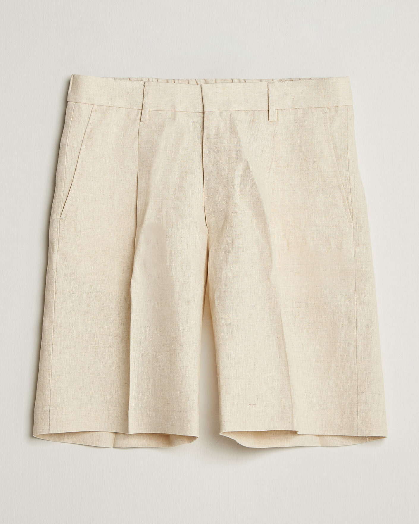 Heren | Korte broek | NN07 | Kay Relaxed Fit Linen Drawstring Shorts Oat