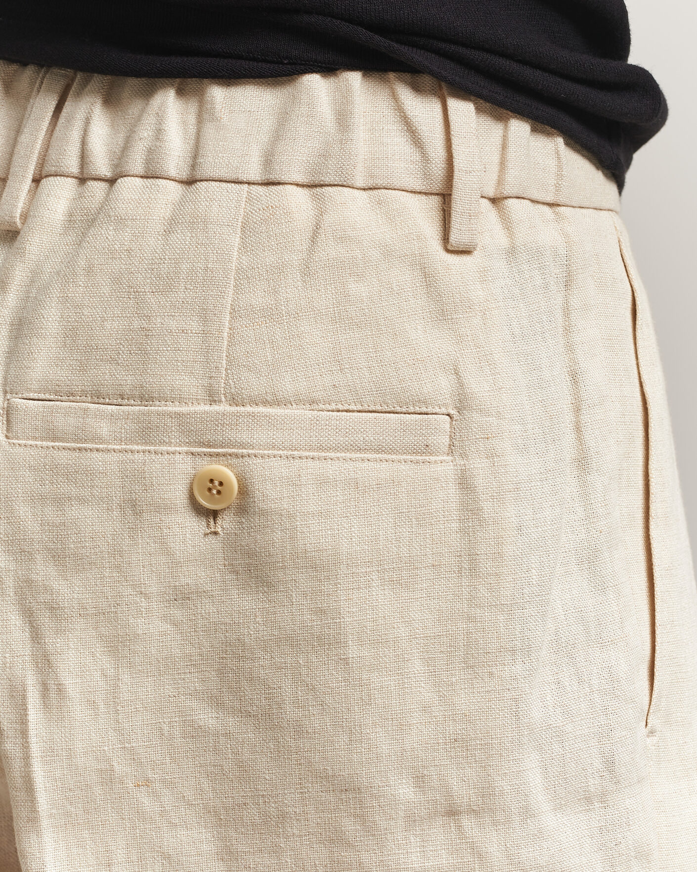 Heren | Korte broek | NN07 | Kay Relaxed Fit Linen Drawstring Shorts Oat