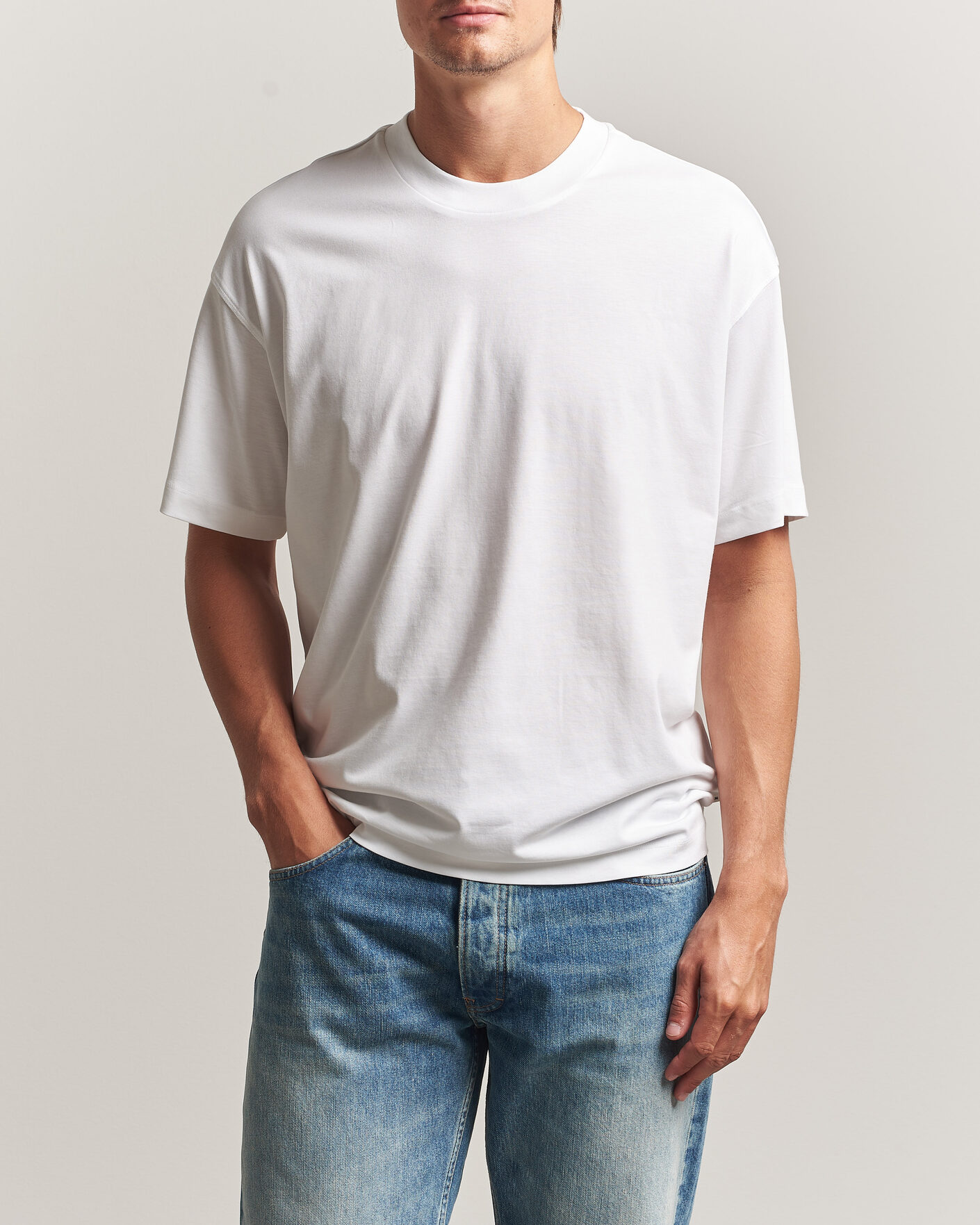 Heren | T-shirts | NN07 | Lionel Suvin Cotton Crew Neck T-Shirt White