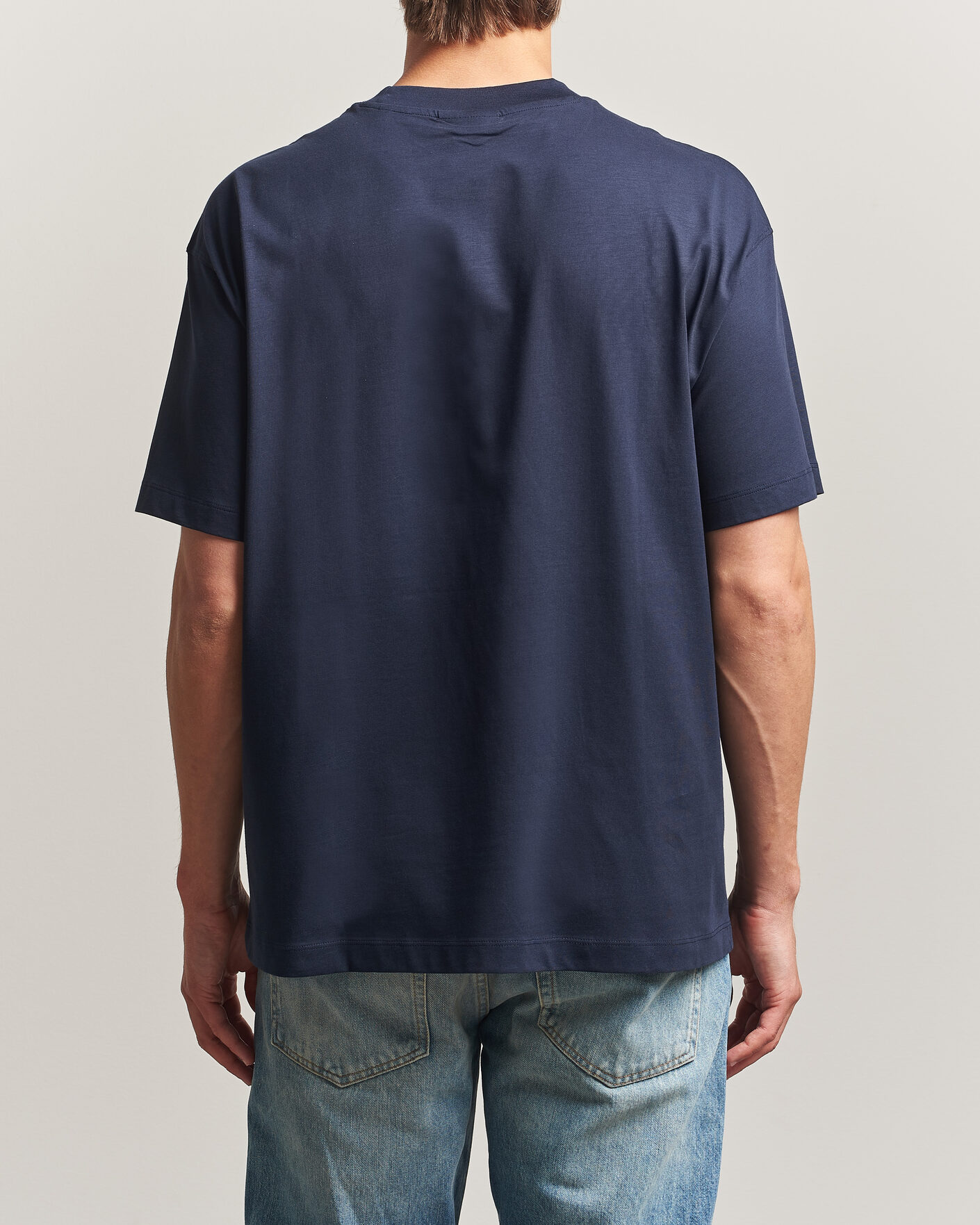 Heren | T-shirts | NN07 | Lionel Suvin Cotton Crew Neck T-Shirt Navy Blue