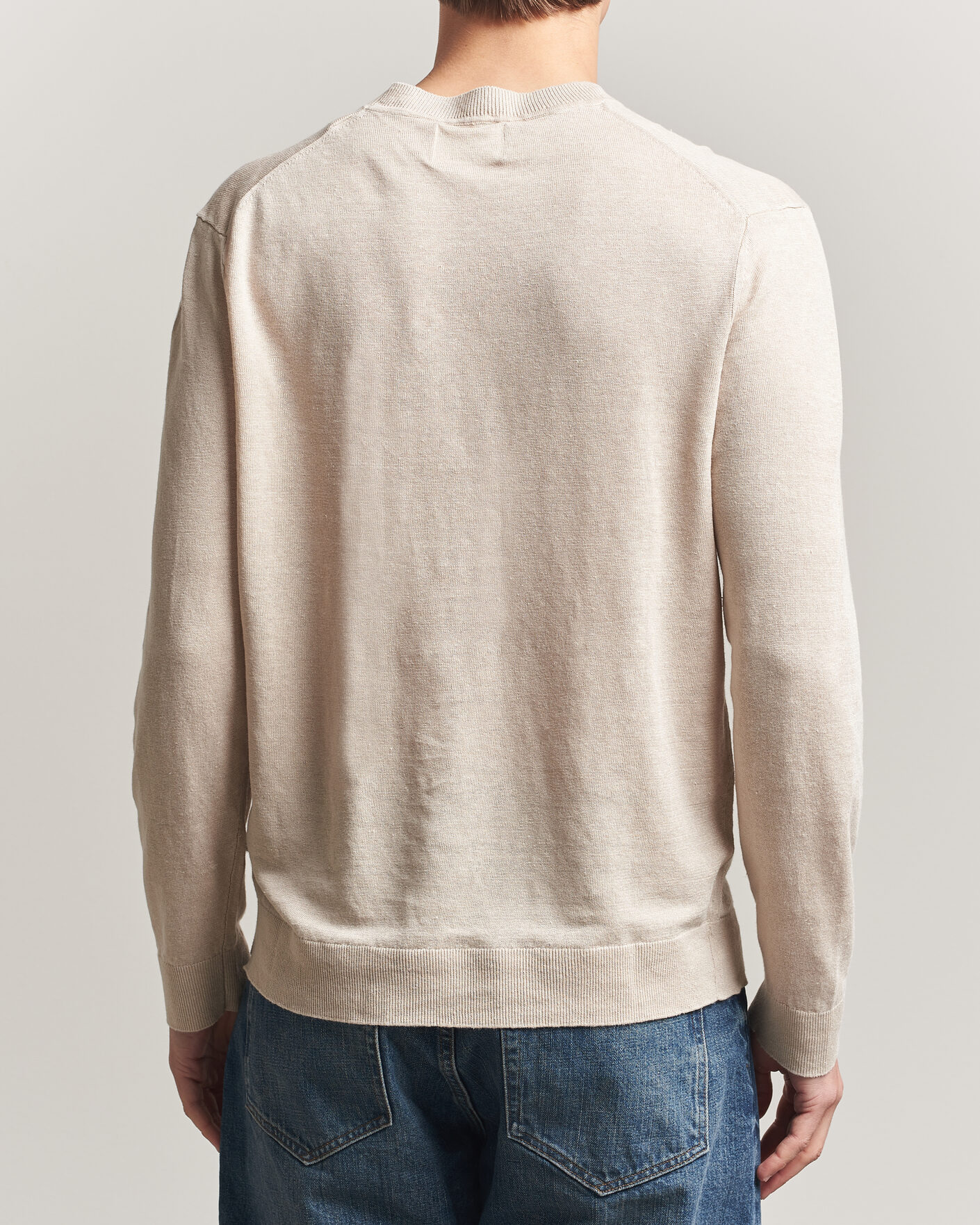 Heren | Truien | NN07 | Ted Linen Knitted Sweater Oat