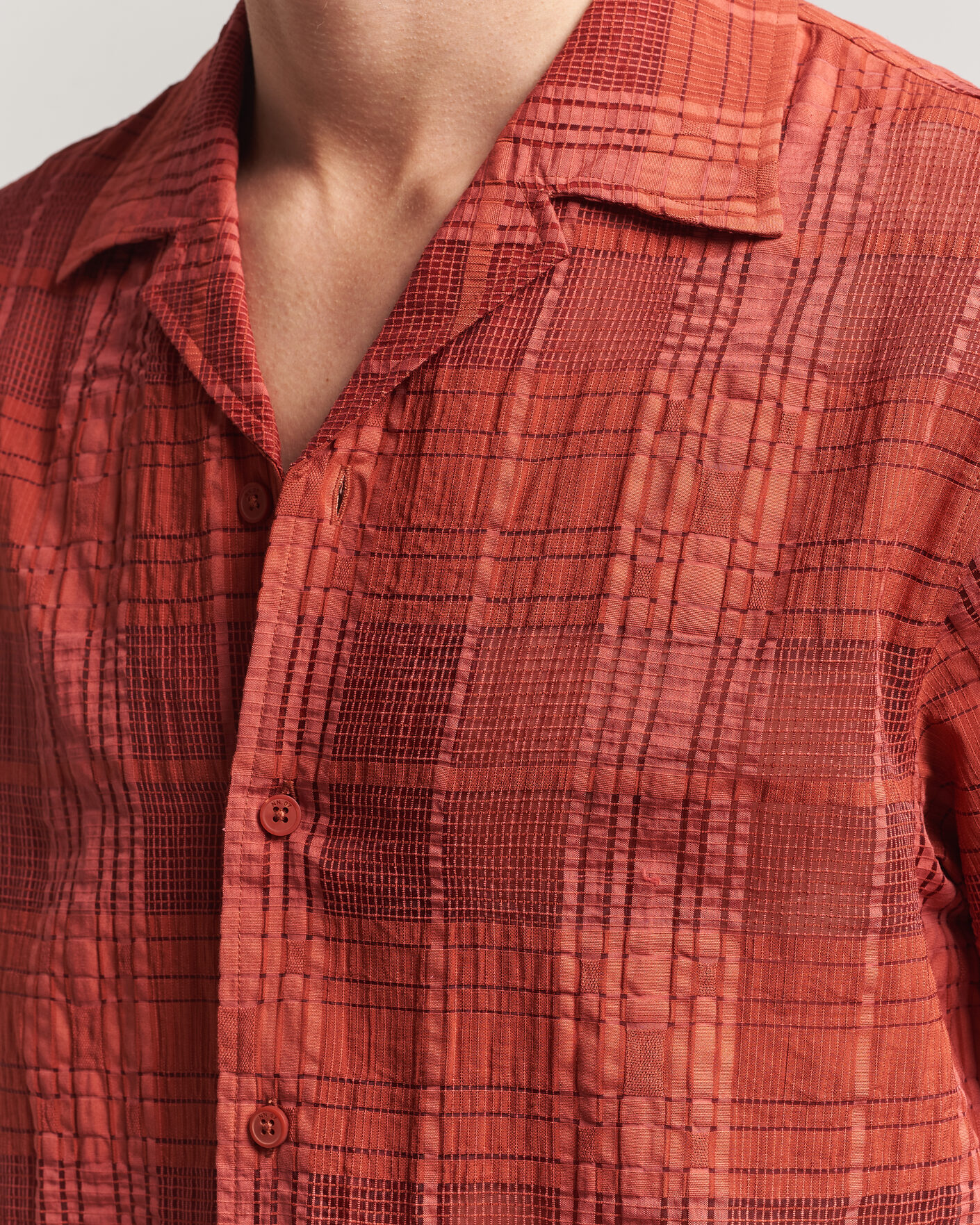 Heren | Overhemden | NN07 | Ben Short Sleeve Shirt Sienna Heat