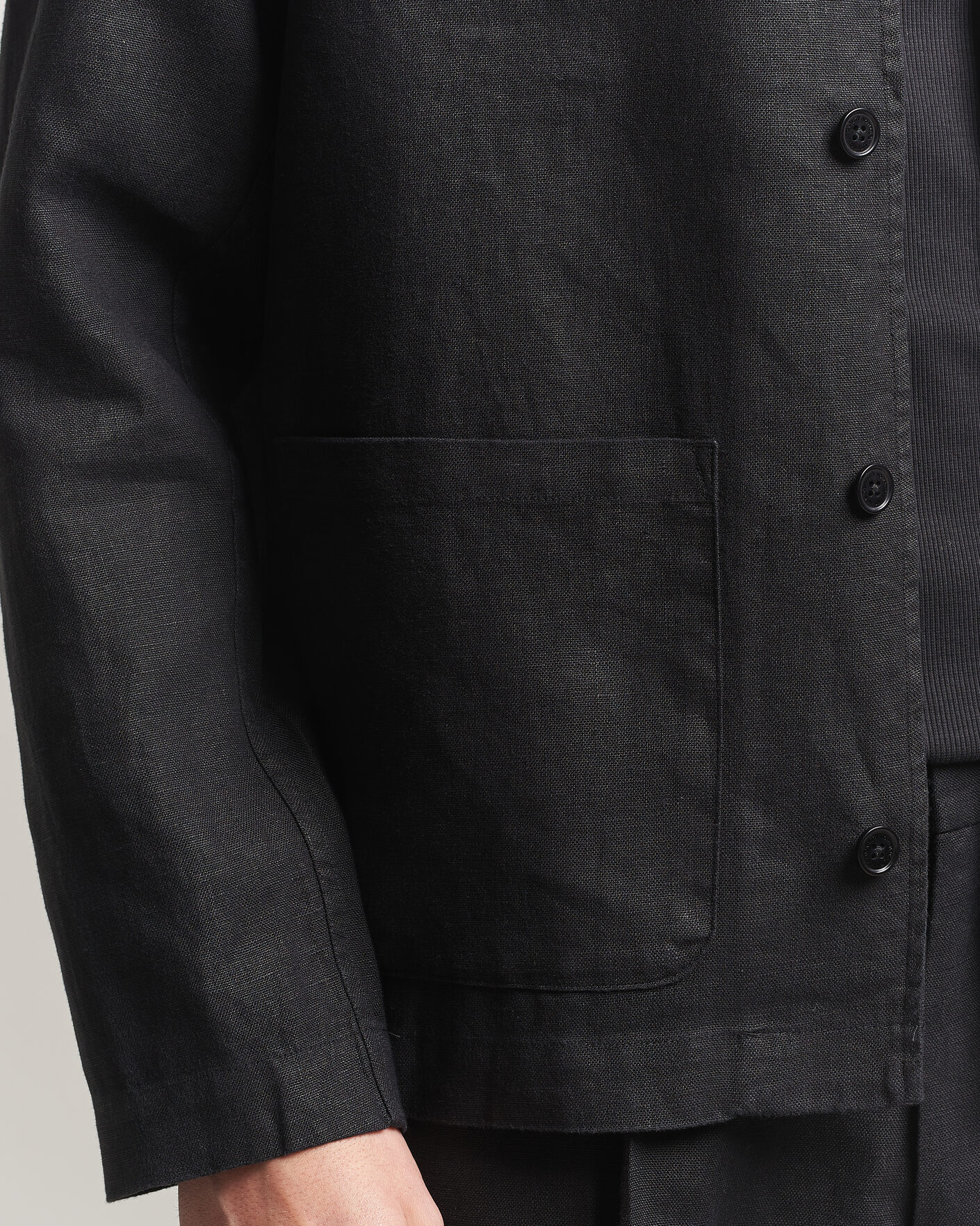 Heren | Overhemden | NN07 | Morgan Linen Overshirt Black