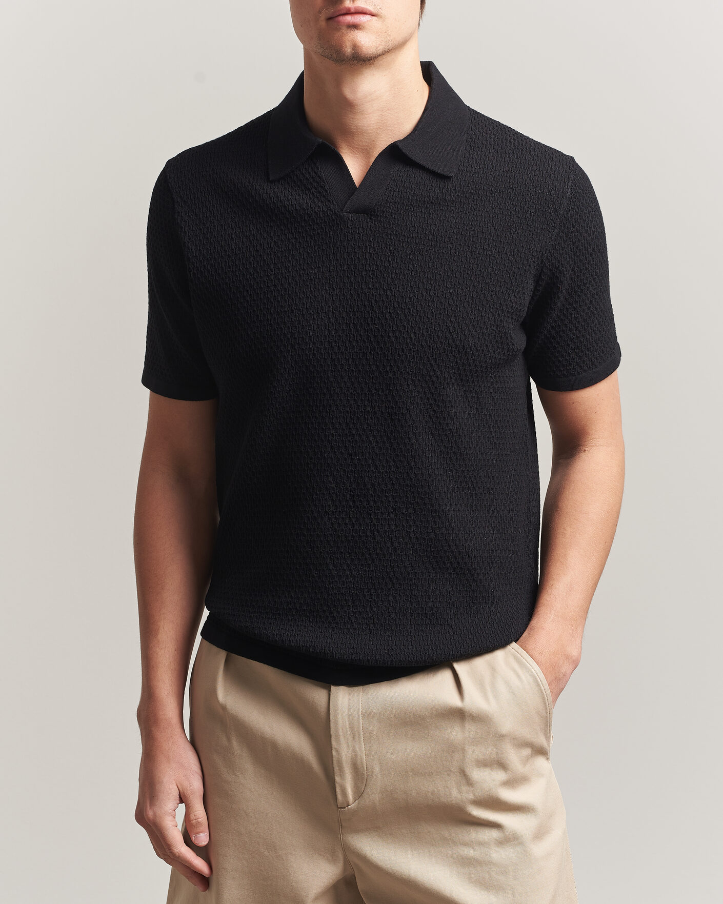 Heren | Polo's | NN07 | Paul Knitted Polo Black