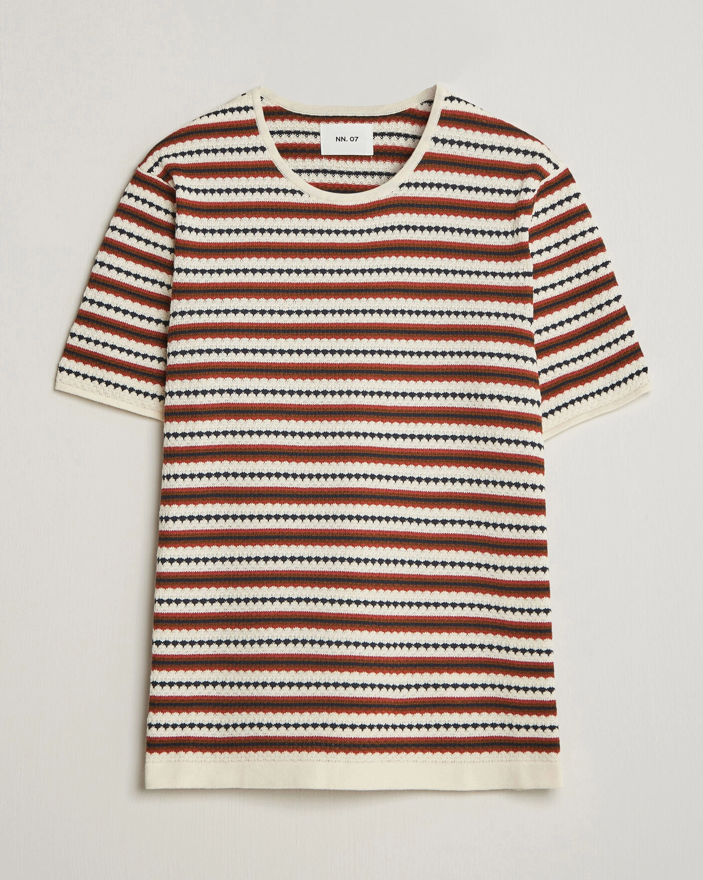 Heren | T-shirts | NN07 | Bari Knitted Striped T-Shirt Multi