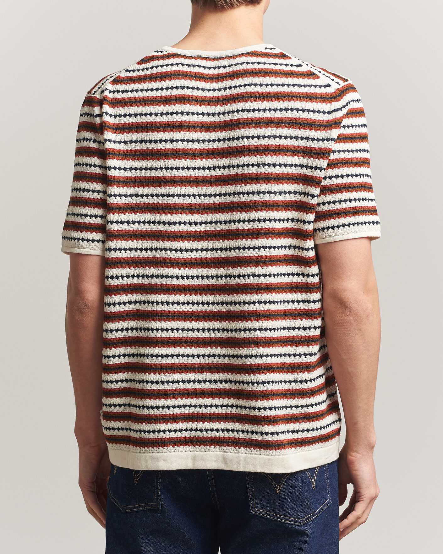Heren | T-shirts | NN07 | Bari Knitted Striped T-Shirt Multi
