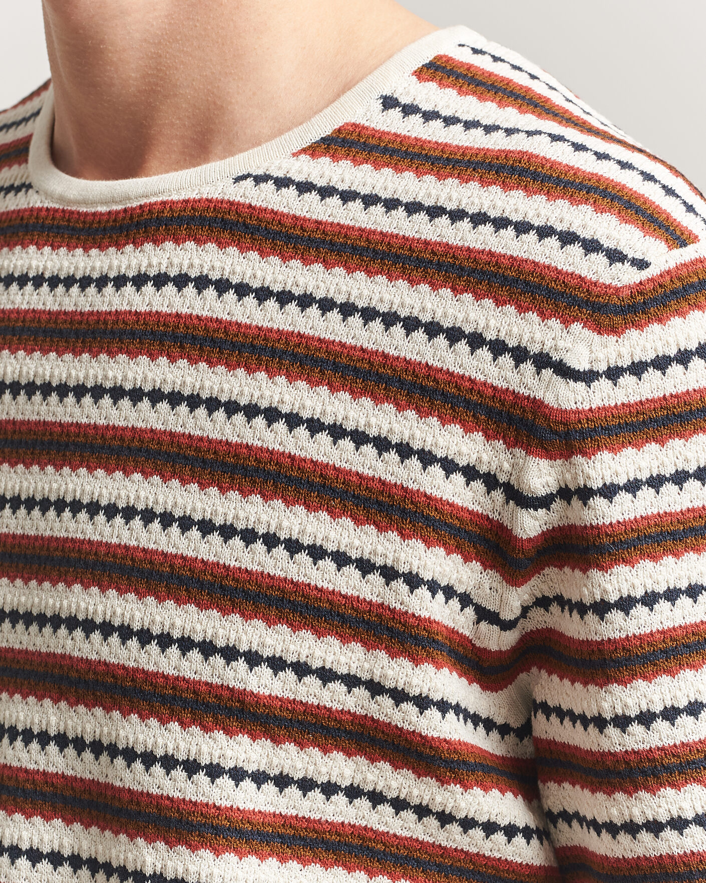 Heren | T-shirts | NN07 | Bari Knitted Striped T-Shirt Multi