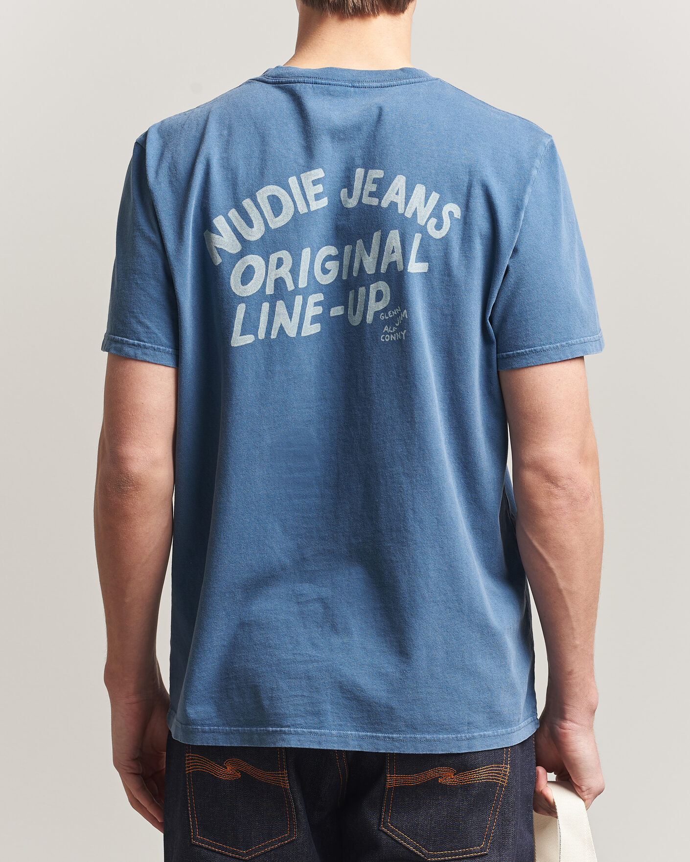 Heren | T-shirts | Nudie Jeans | Roy OG Line-Up T-Shirt French Blue