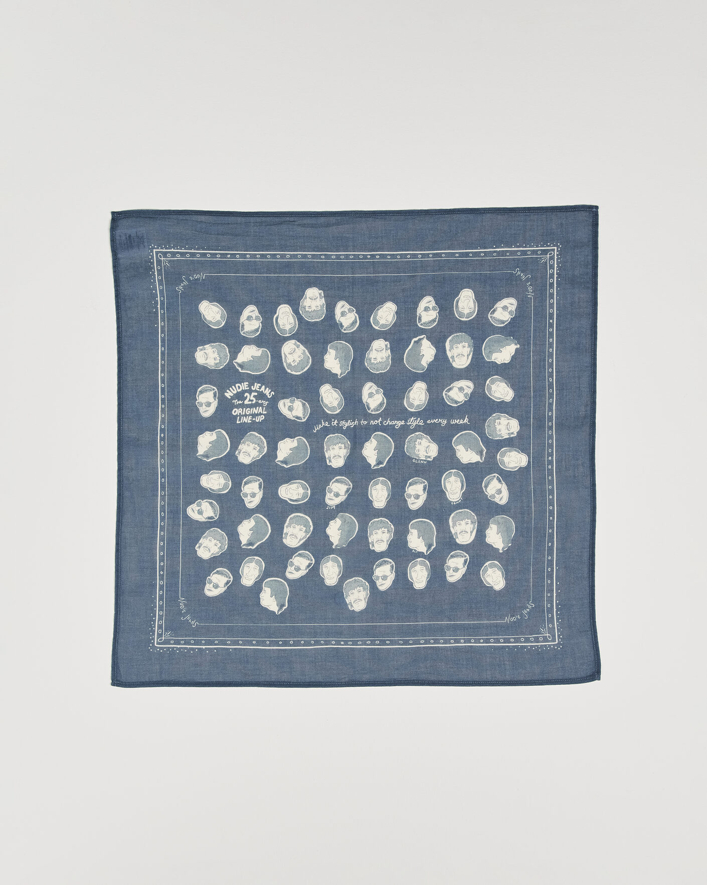 Heren | Sjaals | Nudie Jeans | Ingrid OG Line-Up Bandana Blue