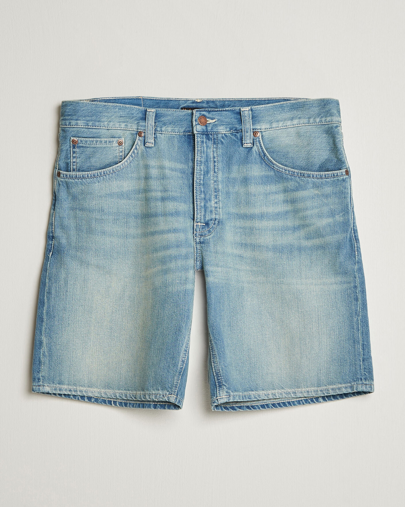 Heren | Korte broek | Nudie Jeans | Seth Denim Shorts Drift Wood Light Blue