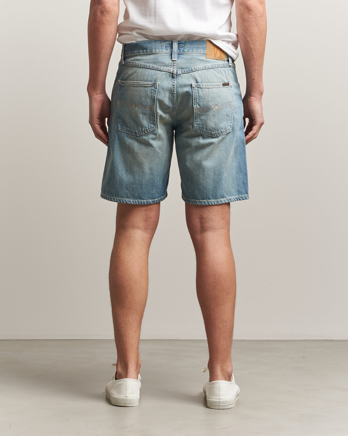 Heren | Korte broek | Nudie Jeans | Seth Denim Shorts Drift Wood Light Blue