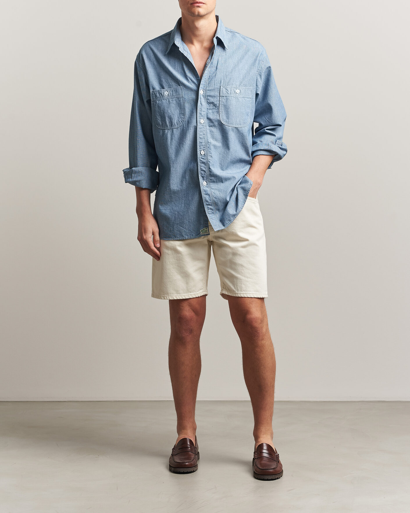 Heren | Korte broek | Nudie Jeans | Seth Denim Shorts Everivory