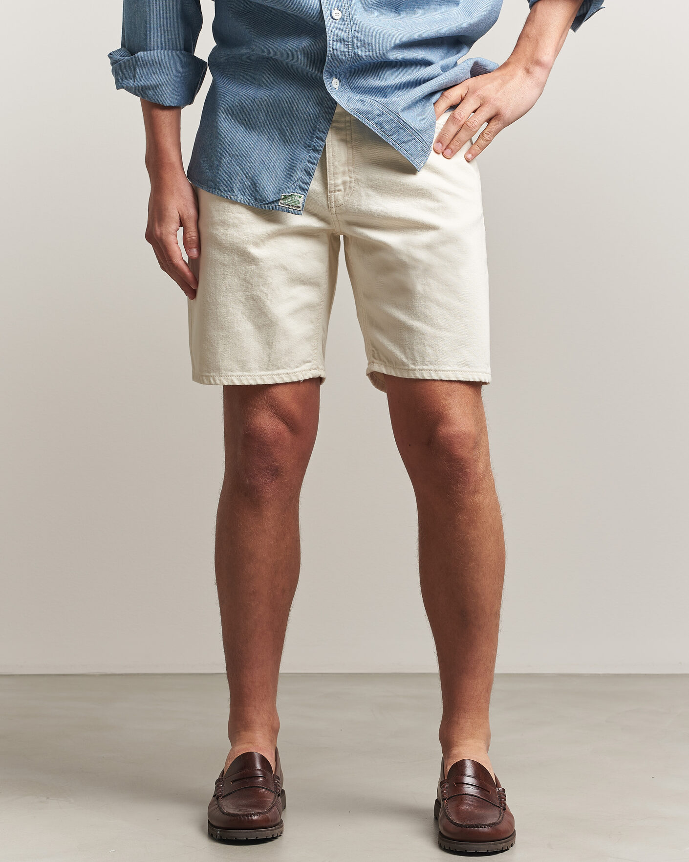 Heren | Korte broek | Nudie Jeans | Seth Denim Shorts Everivory
