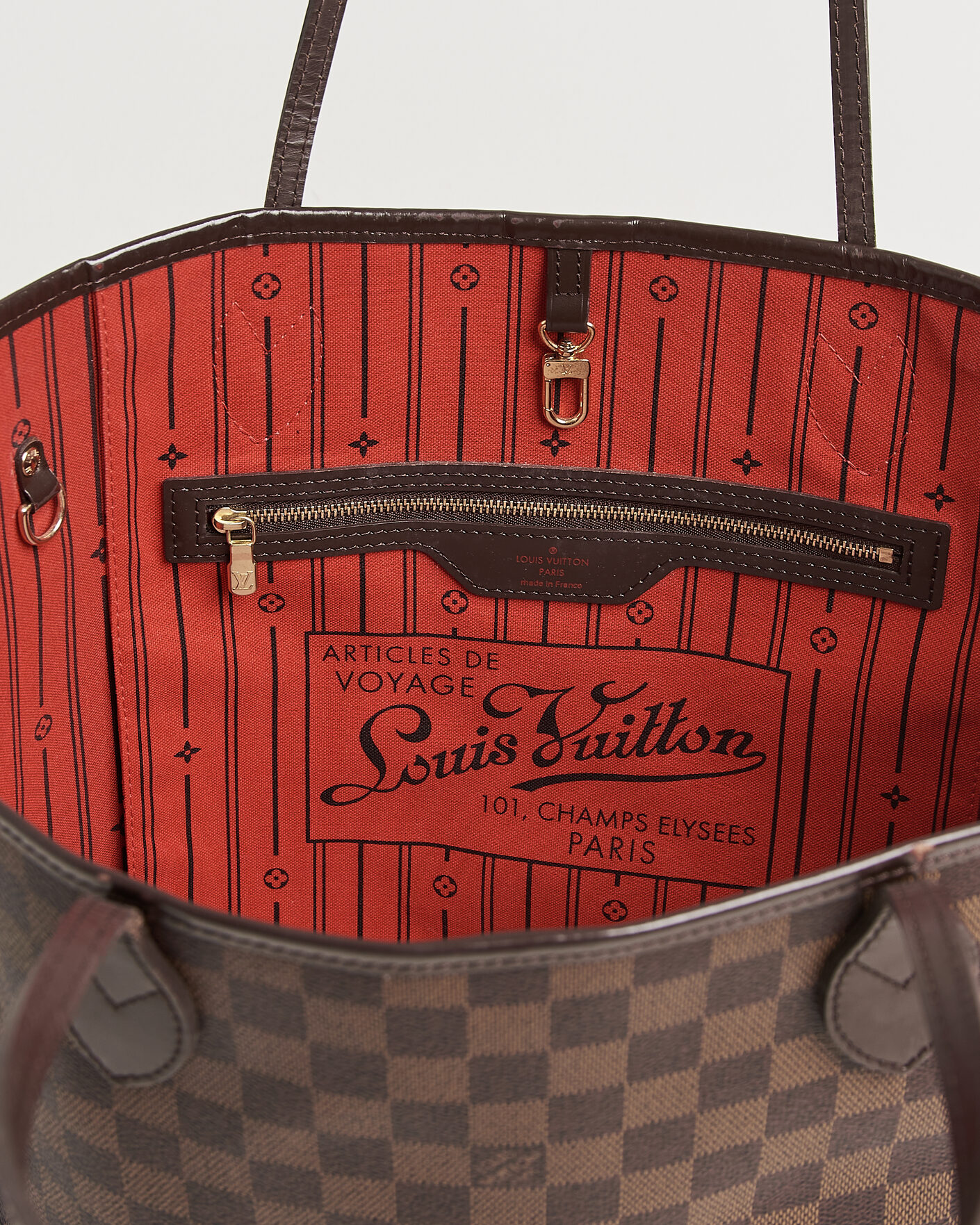 Heren | Pre-Owned & Vintage Bags | Louis Vuitton Pre-Owned | Neverfull MM Damier Ebene