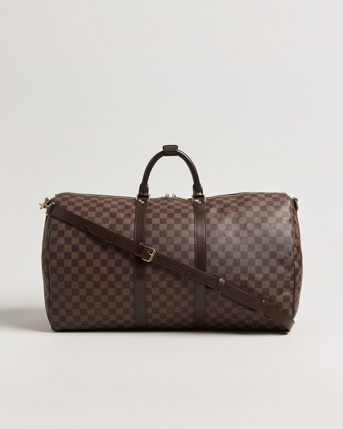Heren | Pre-Owned & Vintage Bags | Louis Vuitton Pre-Owned | Keepall 55 Bandouliére Damier Ebene