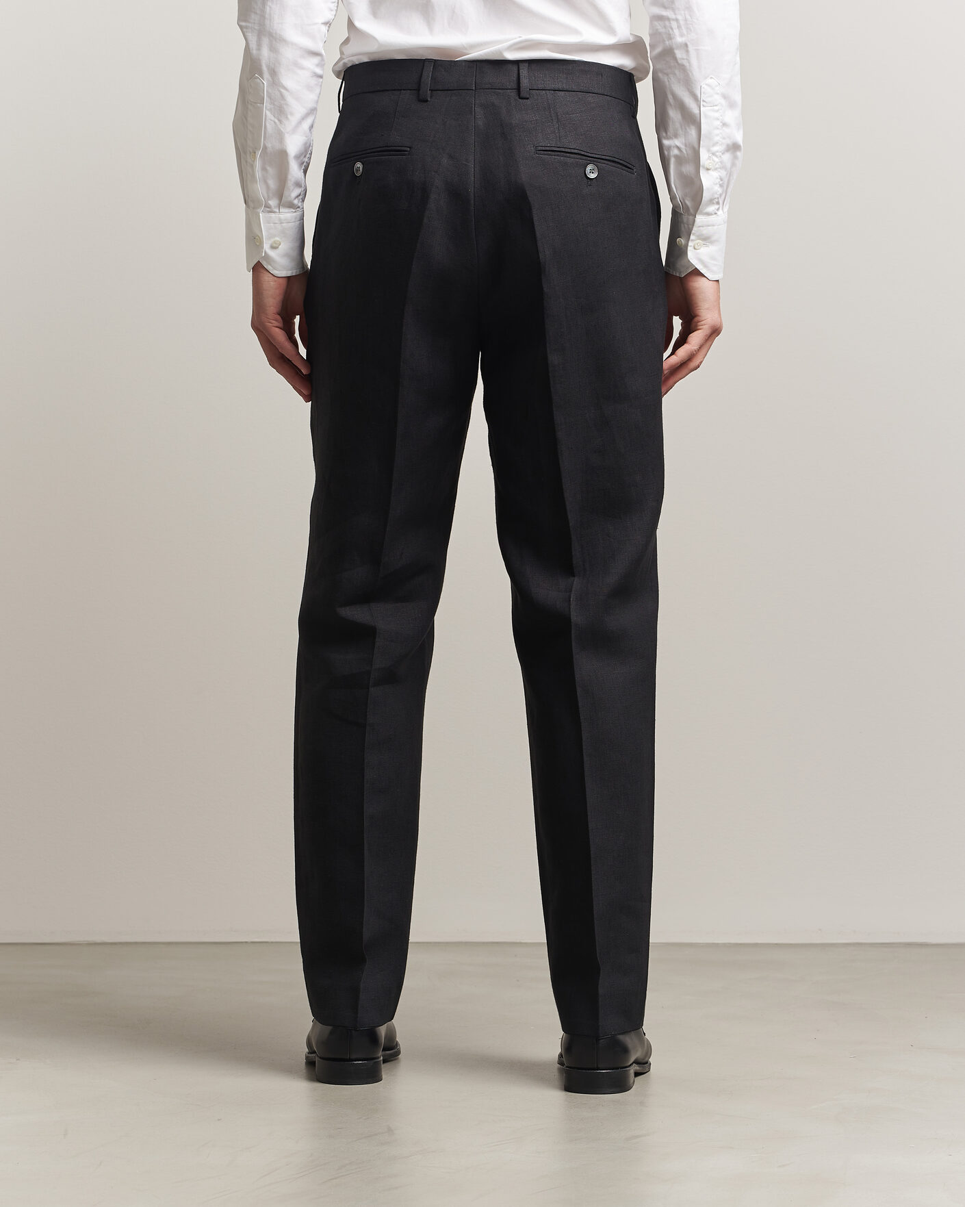 Heren | Broeken | Oscar Jacobson | Dell S Linen Trousers Black
