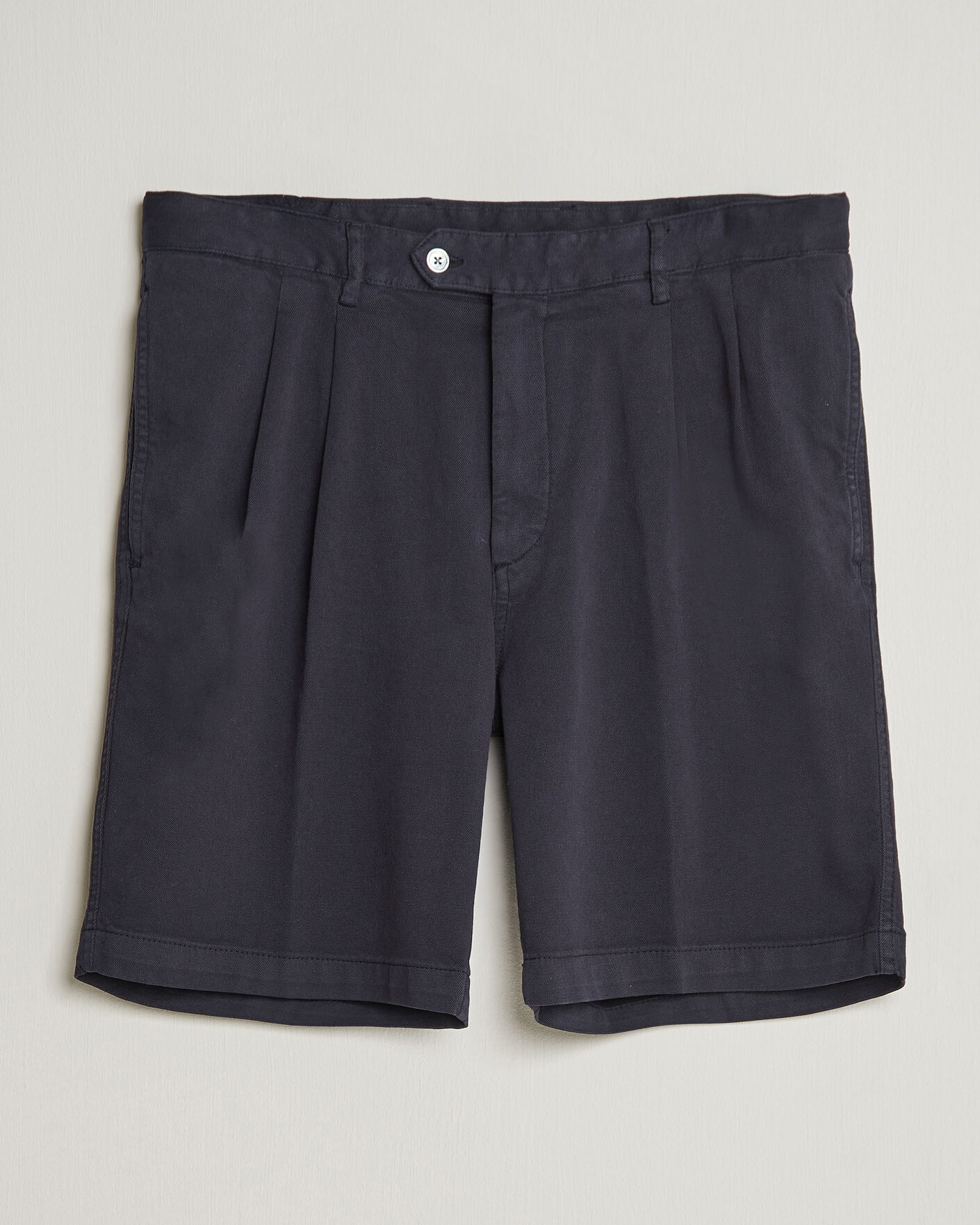 Heren | Korte broek | Oscar Jacobson | Tanker Pleat Shorts Navy