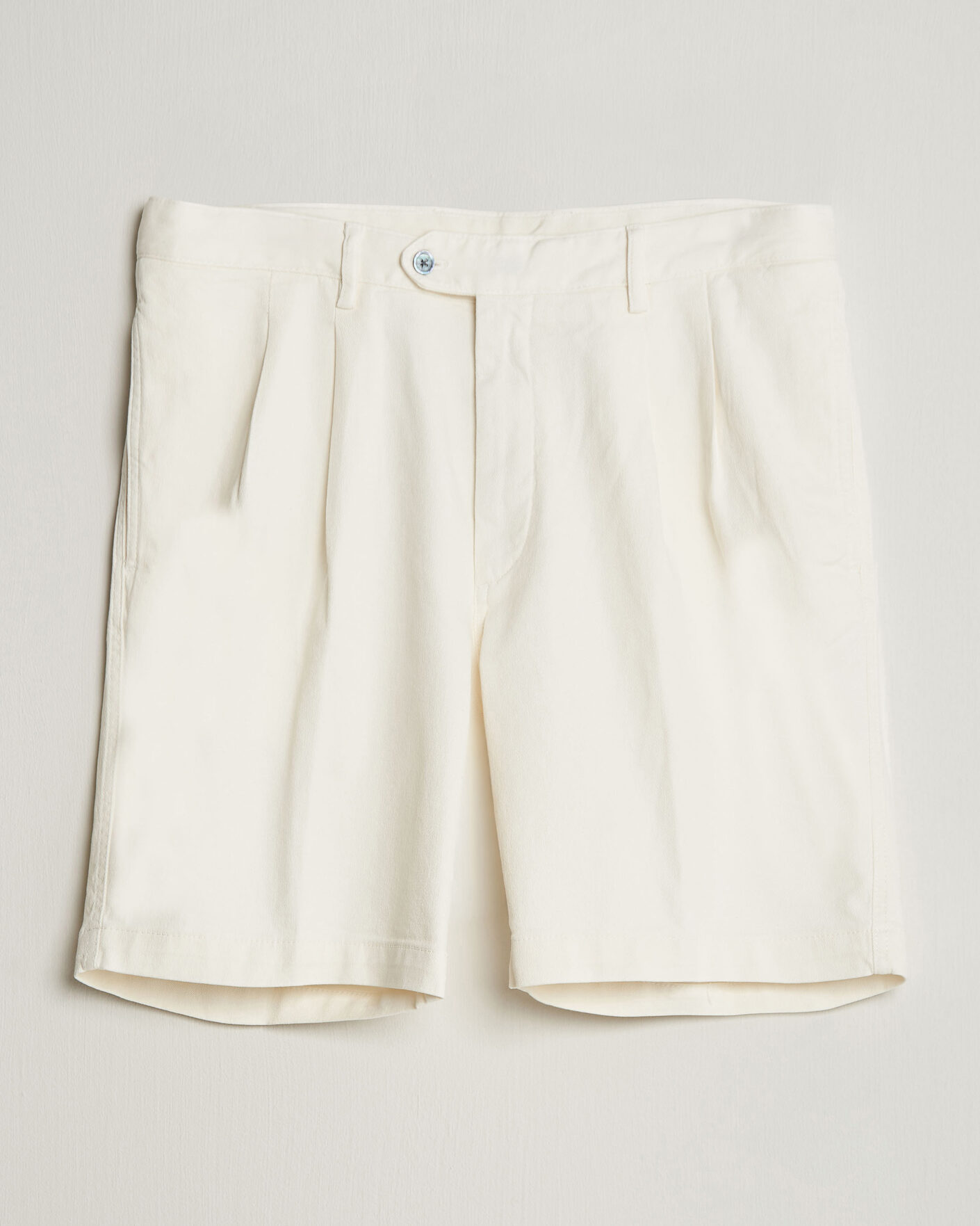 Heren | Korte broek | Oscar Jacobson | Tanker Pleat Shorts White