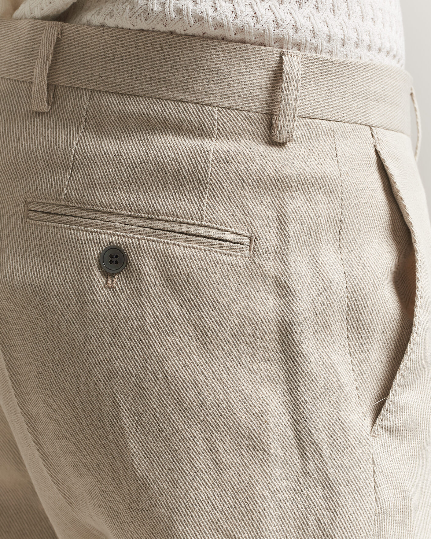 Heren | Broeken | Oscar Jacobson | Dell Cotton/Linen Trousers Off White