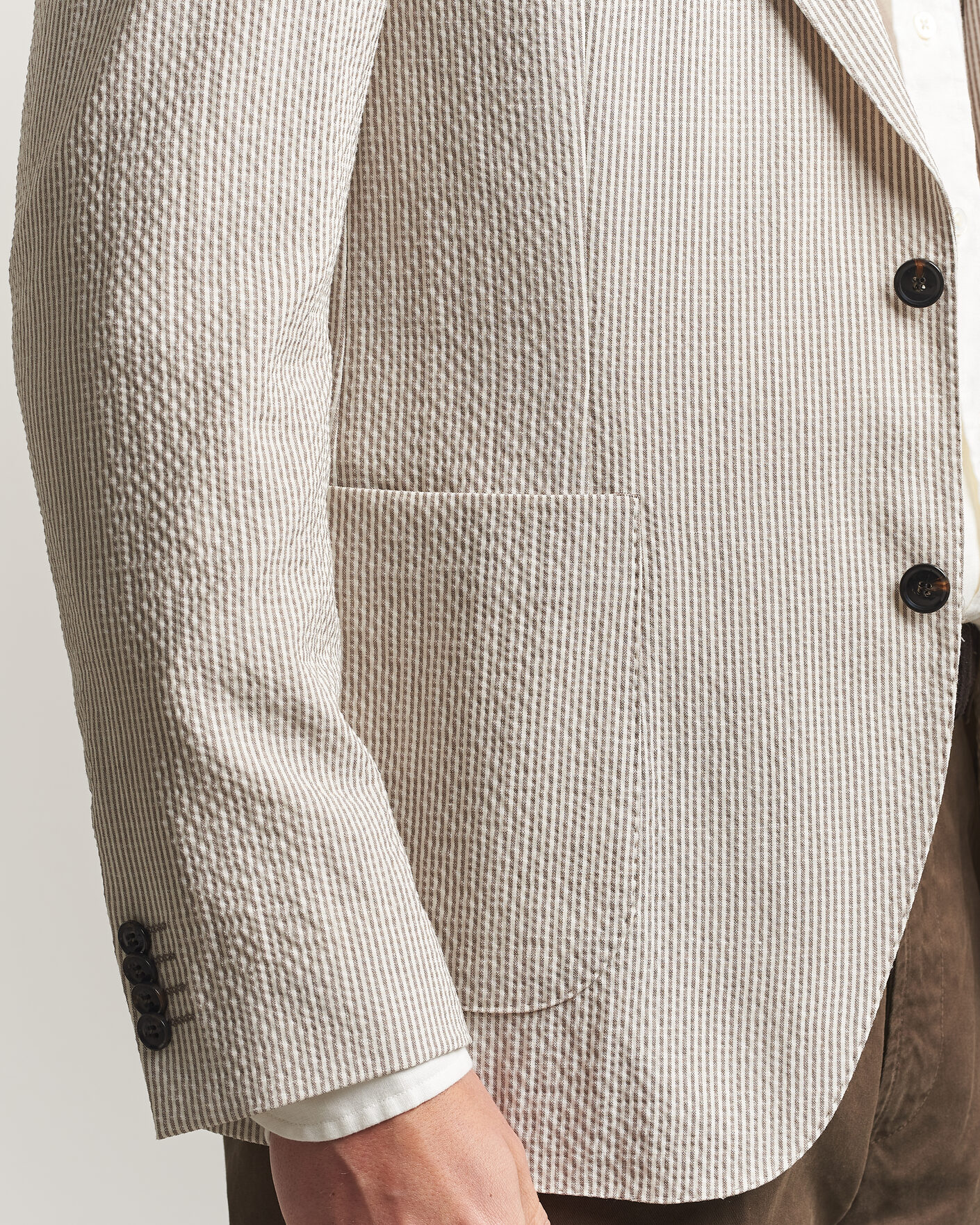 Heren | Blazers | Oscar Jacobson | Ferry Patch Soft Blazer Brindle Beige