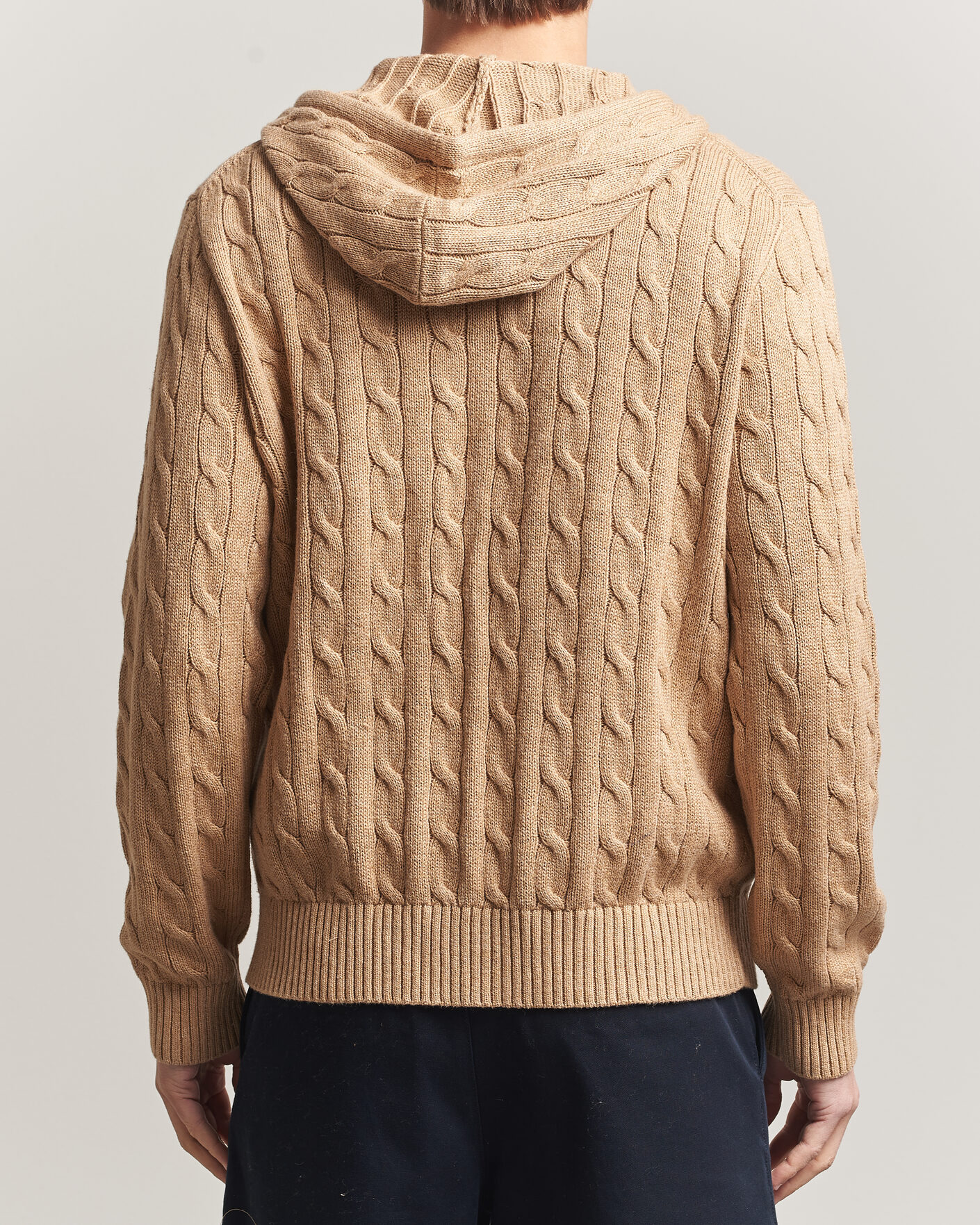 Heren | Truien | Polo Ralph Lauren | Knitted Full Zip Sweater Camel Melange