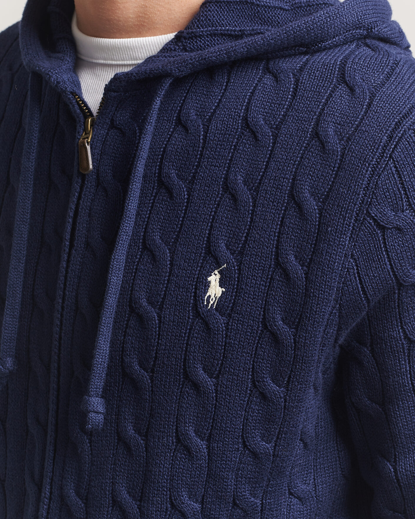 Heren | Truien | Polo Ralph Lauren | Knitted Full Zip Sweater Bright Navy