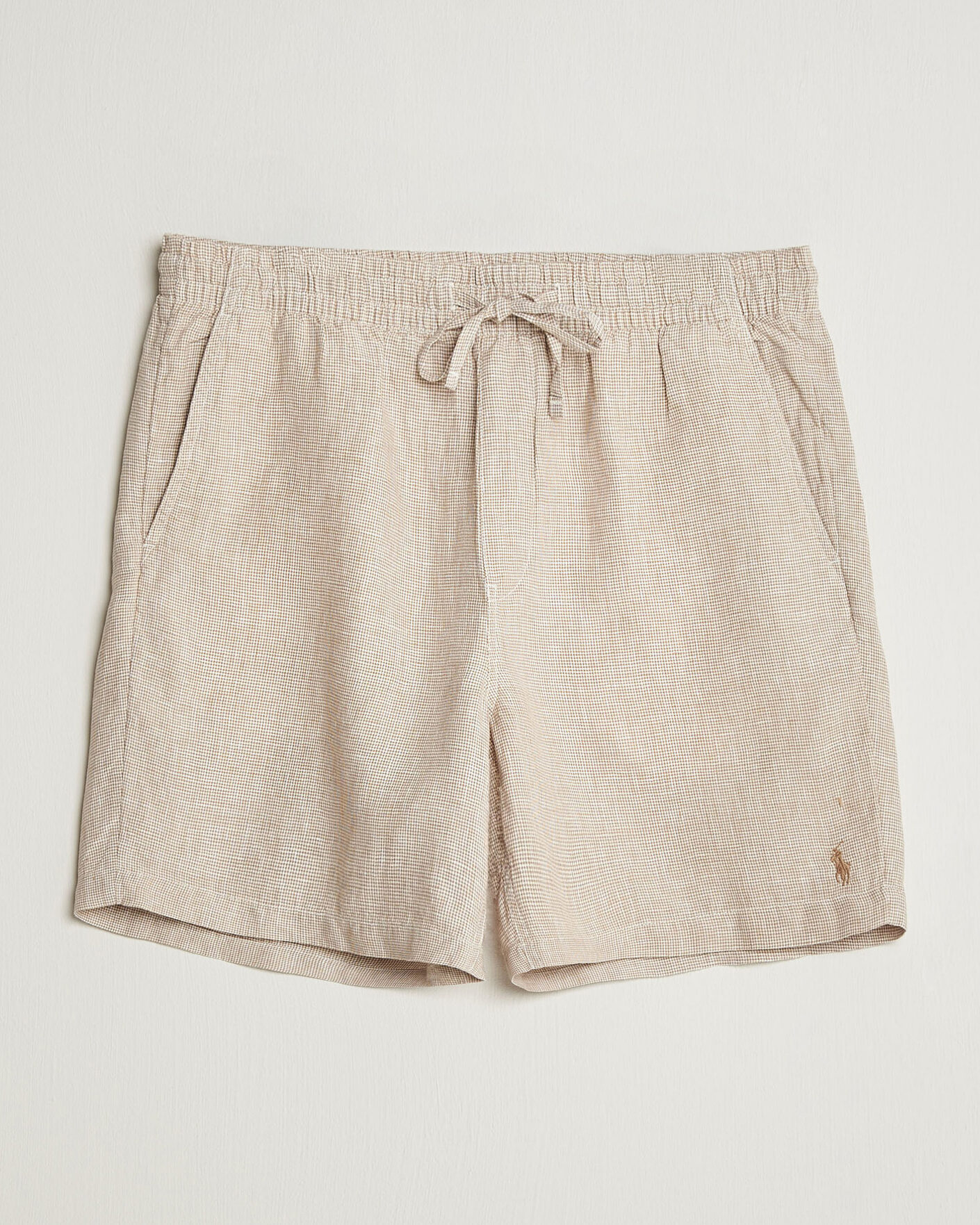 Heren | Korte broek | Polo Ralph Lauren | Woven Linen Shorts Coastal Beige White