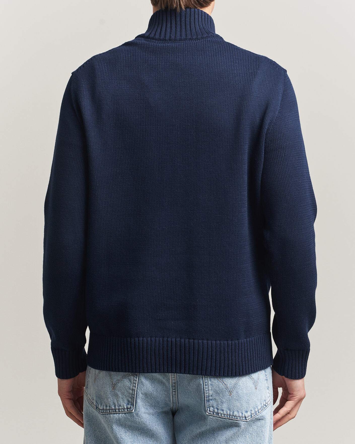 Heren | Truien | Polo Ralph Lauren | Cotton Crew Neck Half-Zip Hunter Navy
