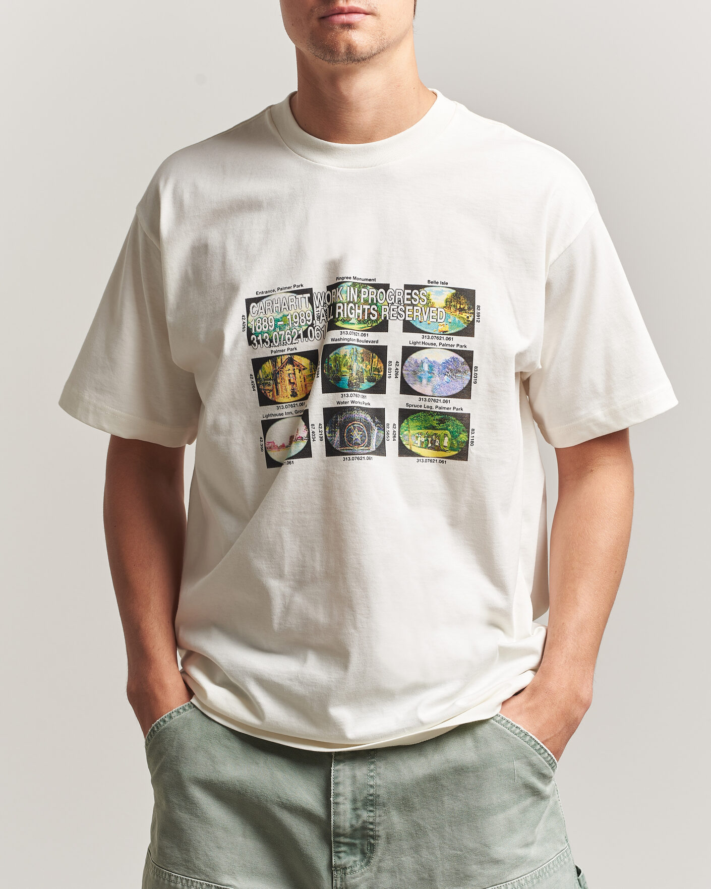 Heren | T-shirts | Carhartt WIP | Coordinates Printed T-Shirt Wax