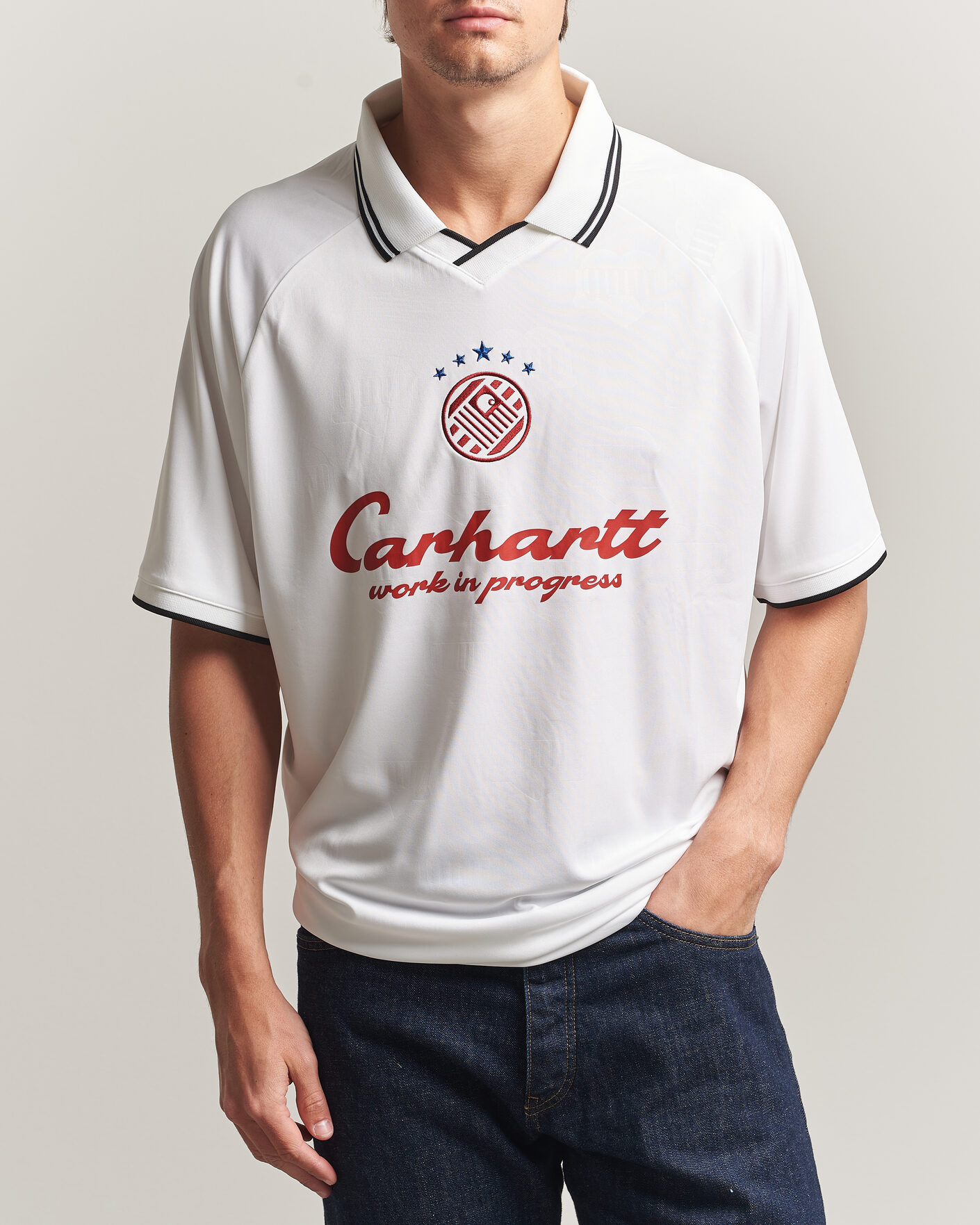Heren | T-shirts | Carhartt WIP | Terrace Football T-Shirt White