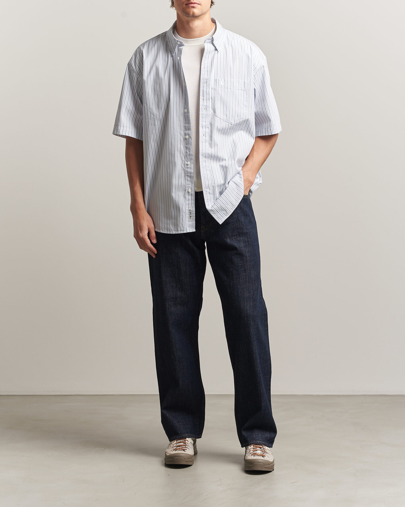 Heren | Overhemden | Carhartt WIP | Short Sleeve Keene Cotton/Poplin Shirt White