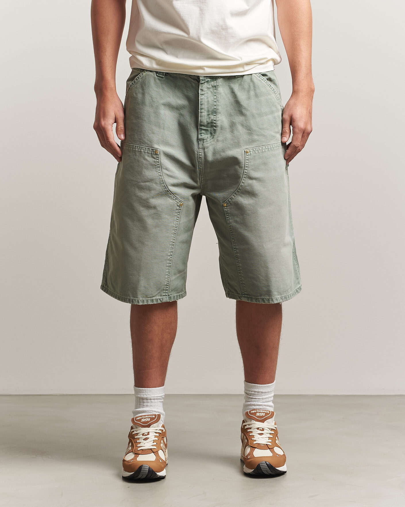 Heren | Korte broek | Carhartt WIP | OG Dearborn Canvas Double Knee Shorts Shady Green