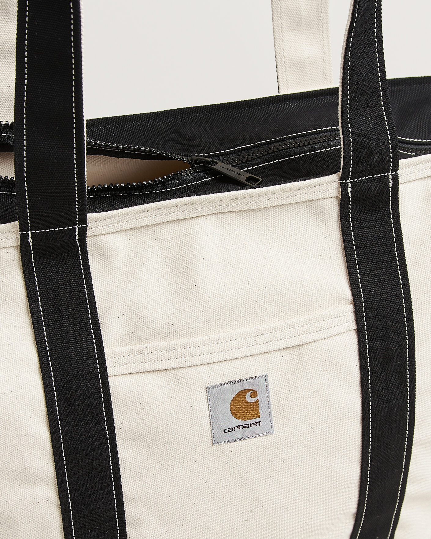 Heren | Tassen | Carhartt WIP | Canvas Beach Tote Natural/Black